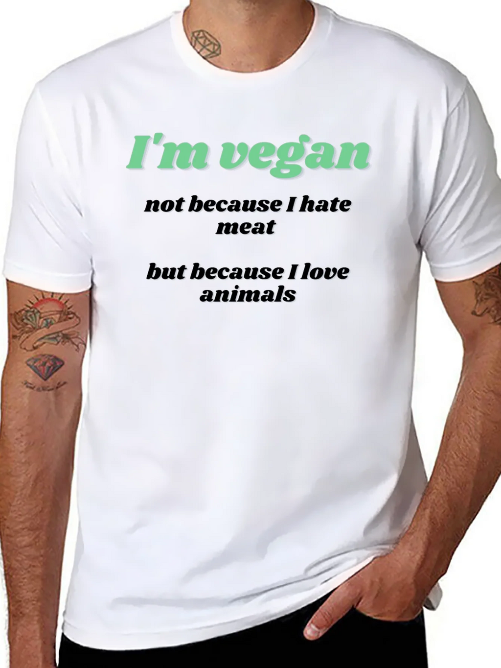 Vegan Graphic T-Shirt - Love Animals Tee