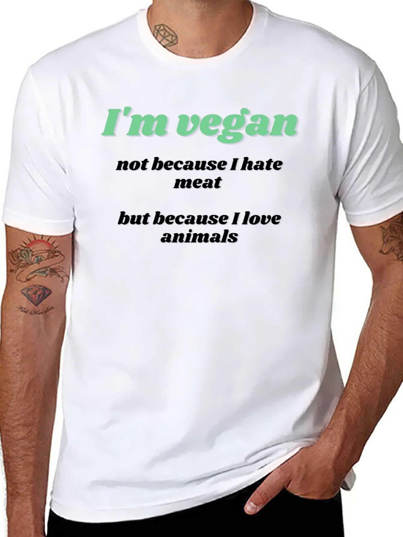 Vegan Graphic T-Shirt - Love Animals Tee