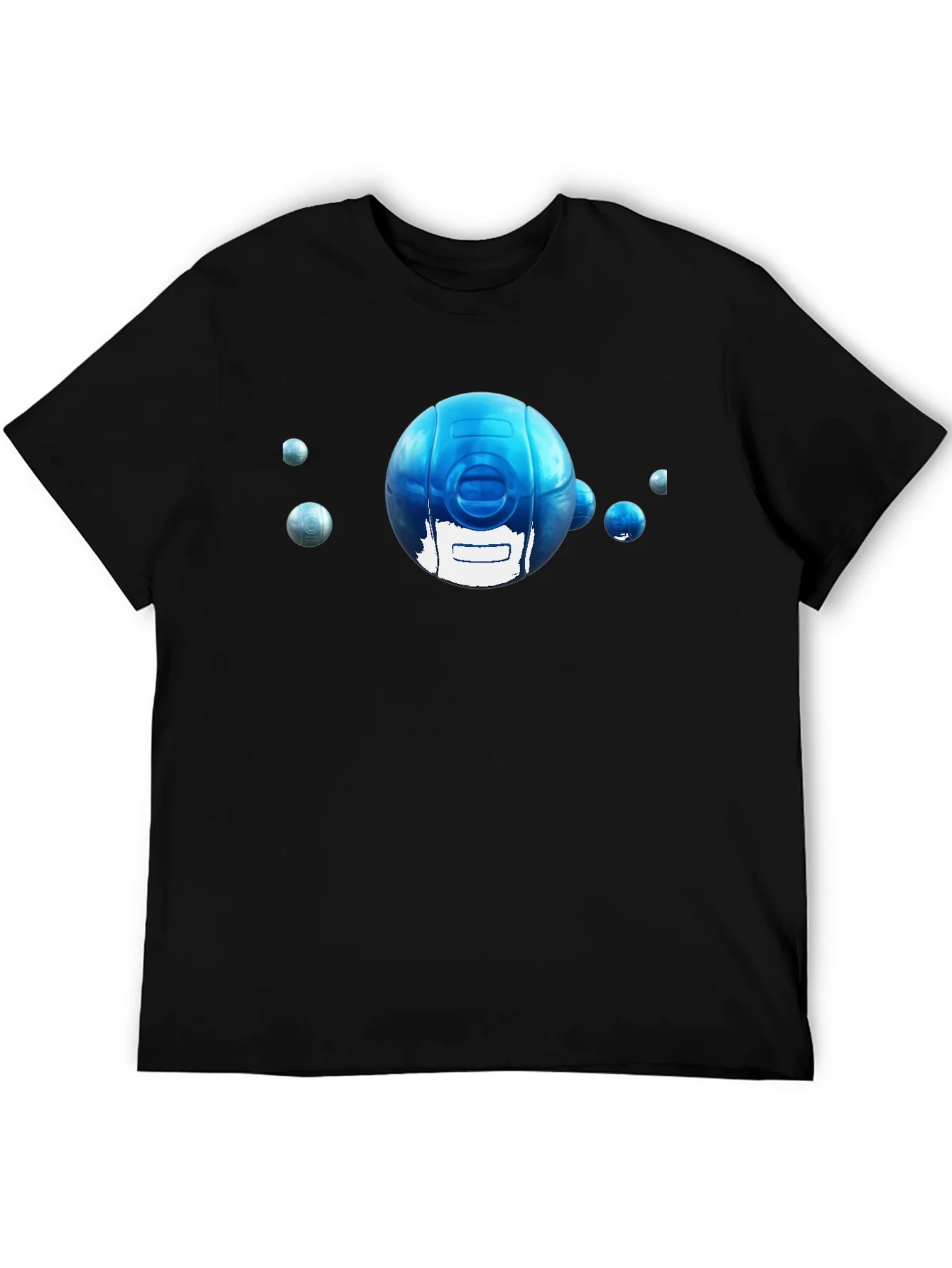 Blue Sphere Graphic Tee - Modern Style