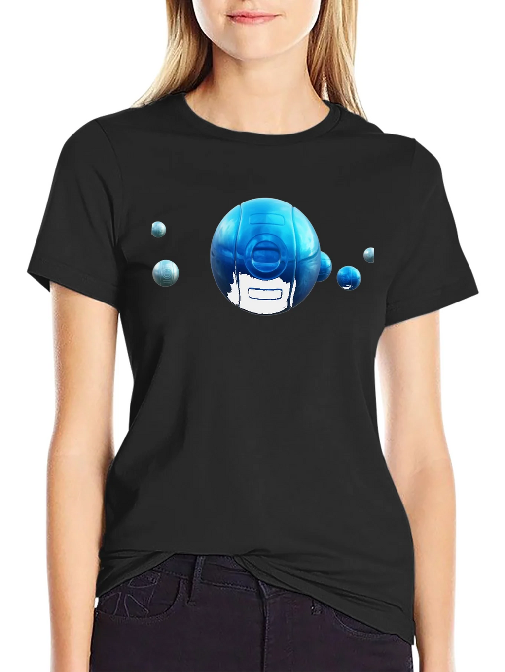 Blue Sphere Graphic Tee - Modern Style