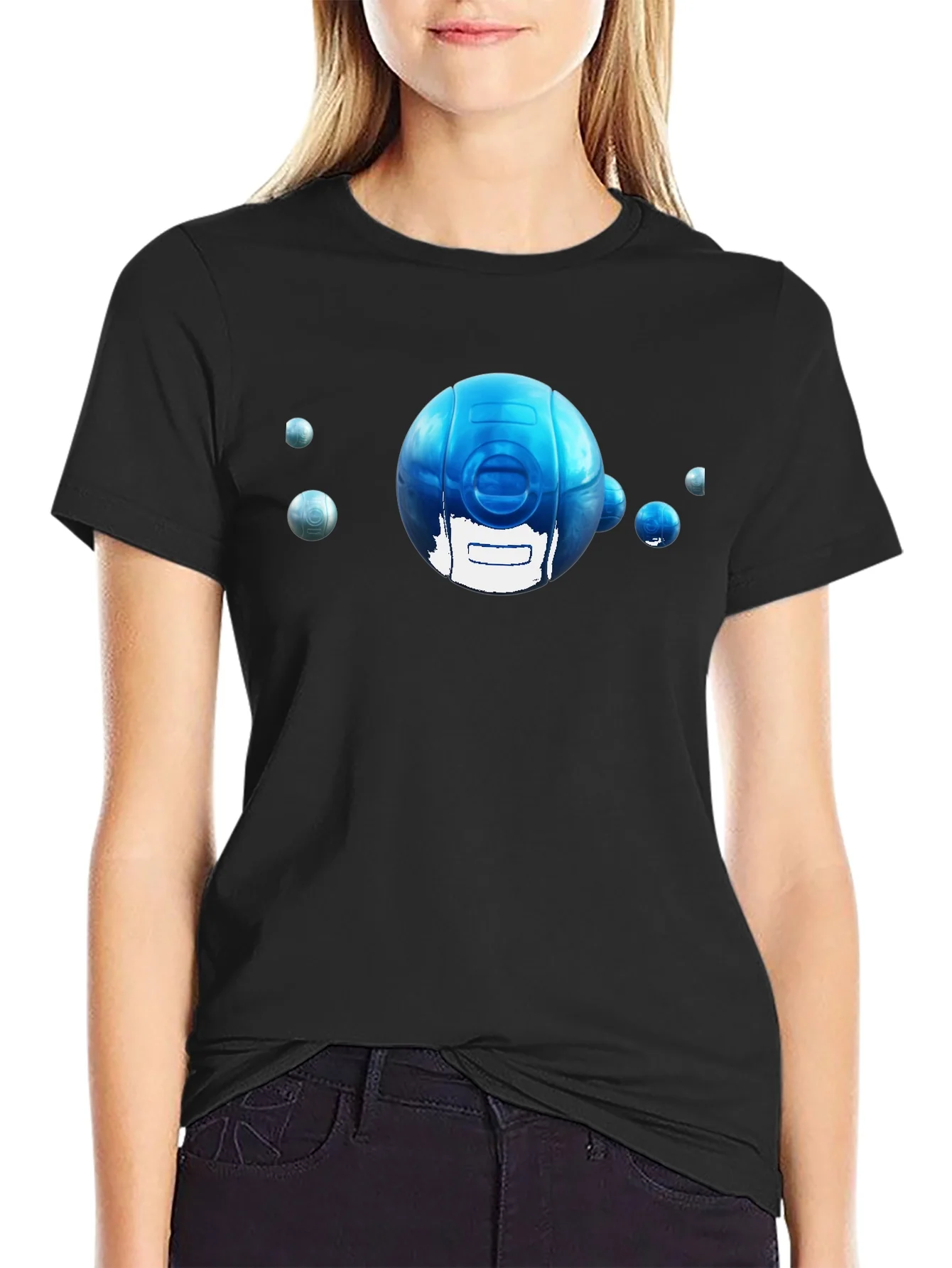Blue Sphere Graphic Tee - Modern Style