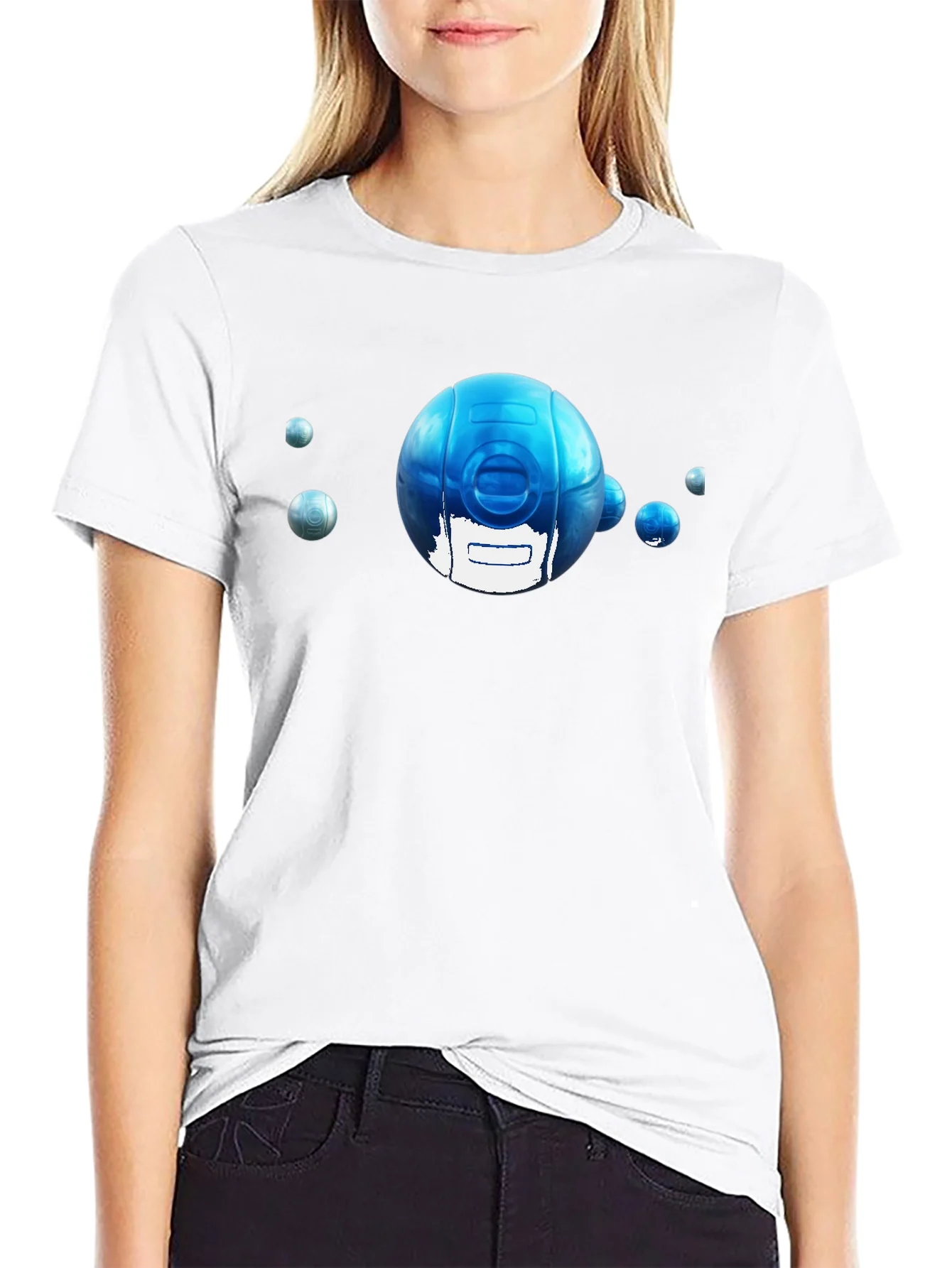 Blue Sphere Graphic Tee - Modern Style