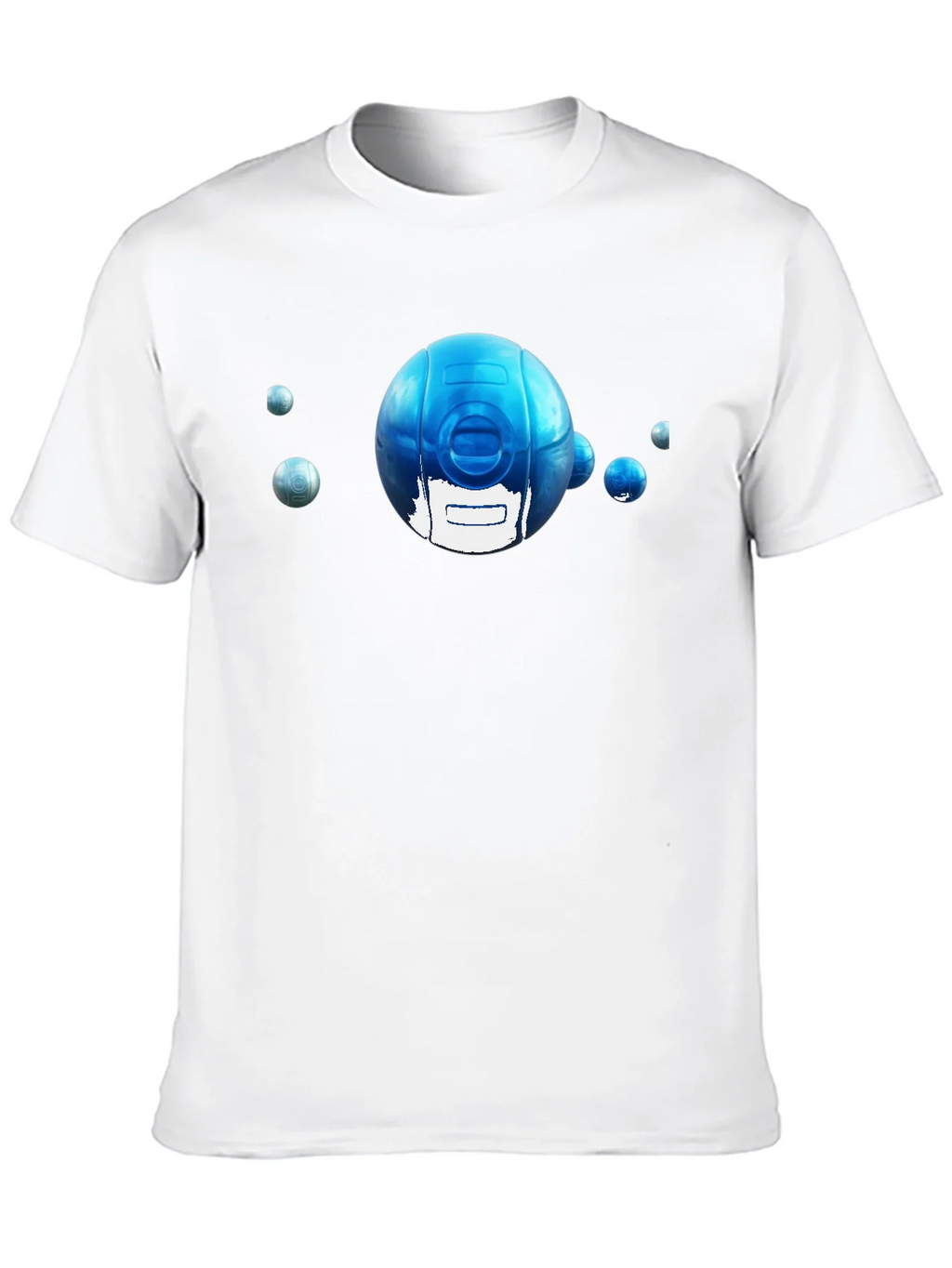 Blue Sphere Graphic Tee - Modern Style