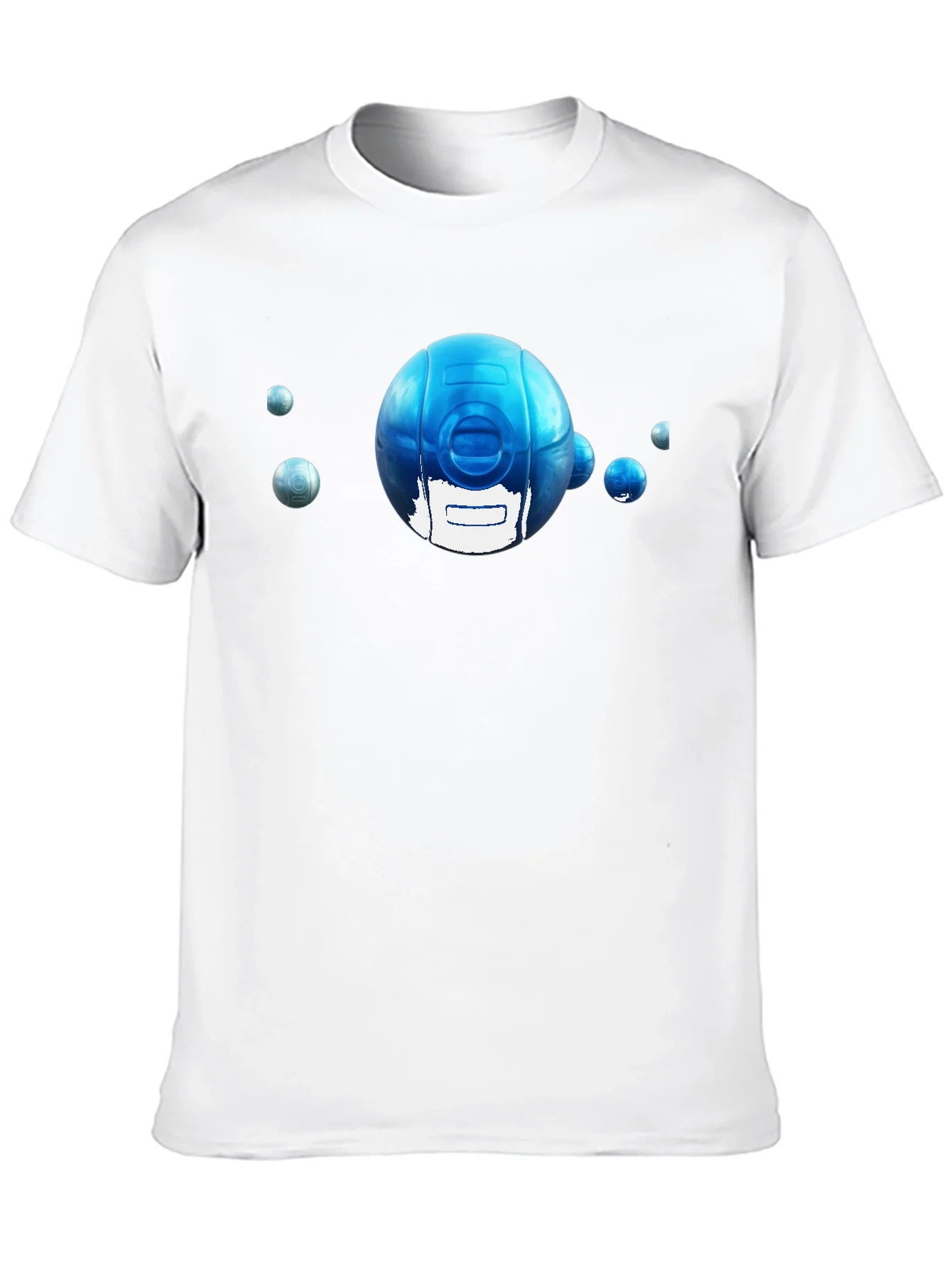 Blue Sphere Graphic Tee - Modern Style