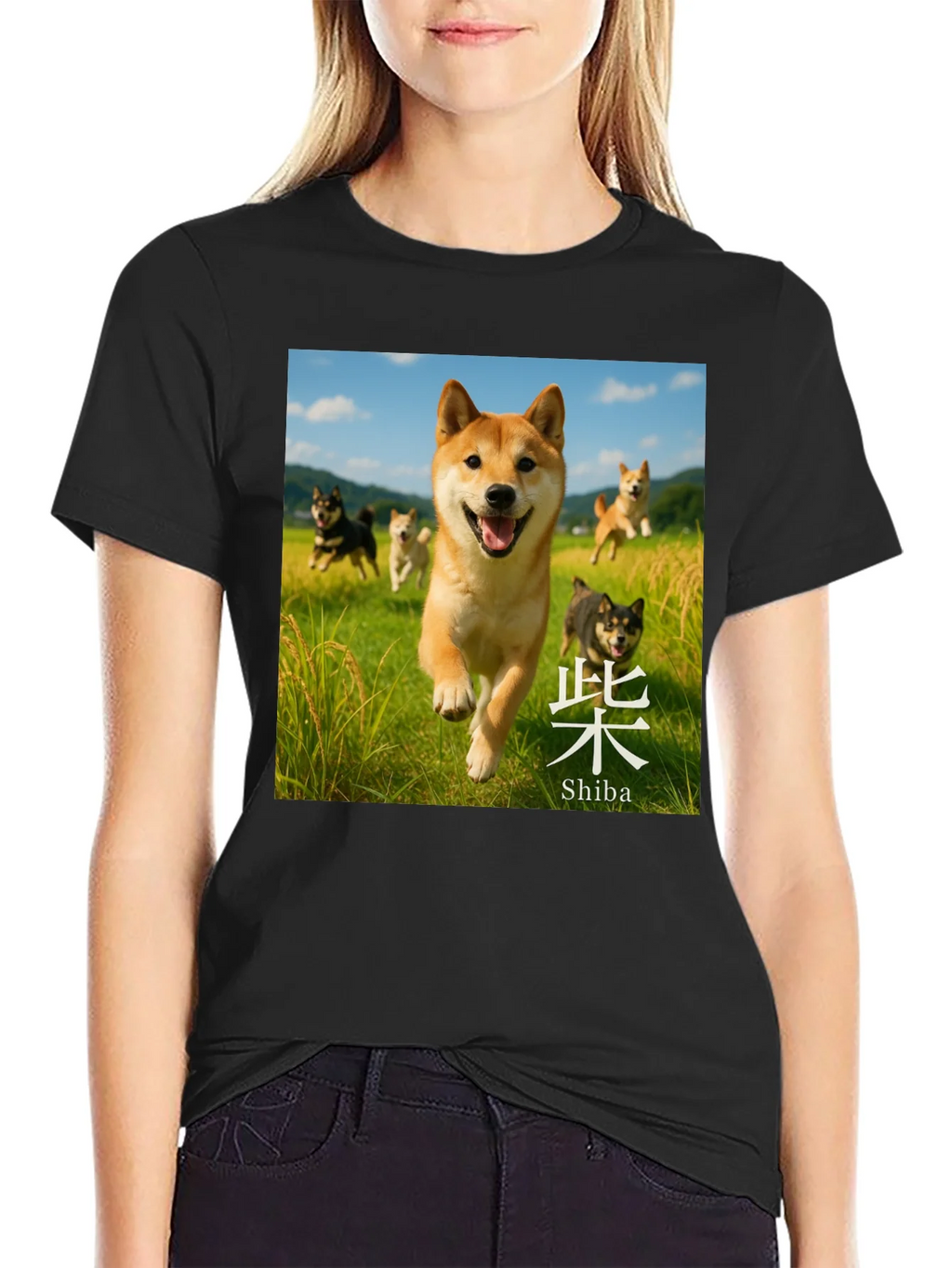 Shiba Inu Dog T-Shirt - Running Shiba Squad