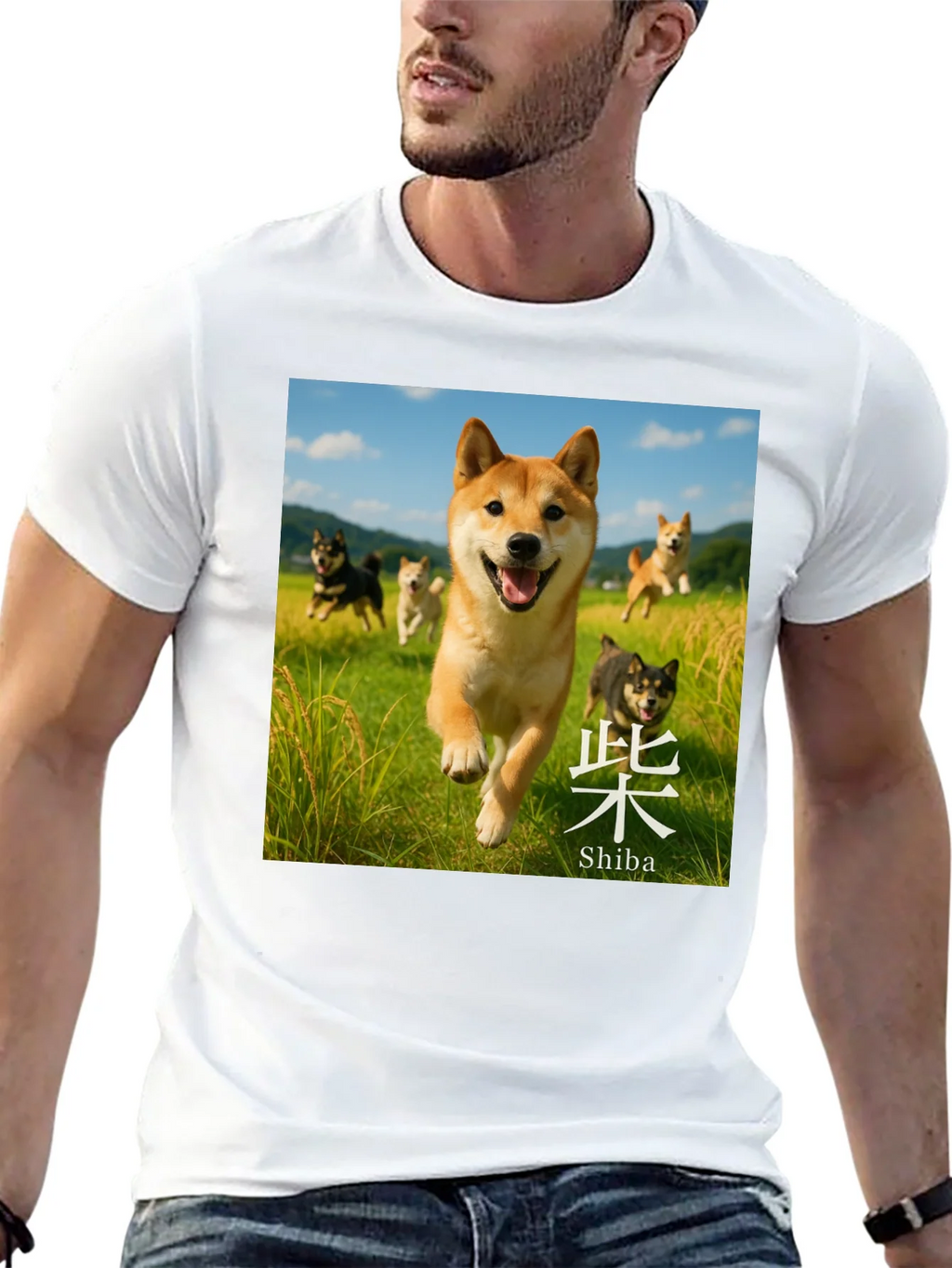 Shiba Inu Dog T-Shirt - Running Shiba Squad