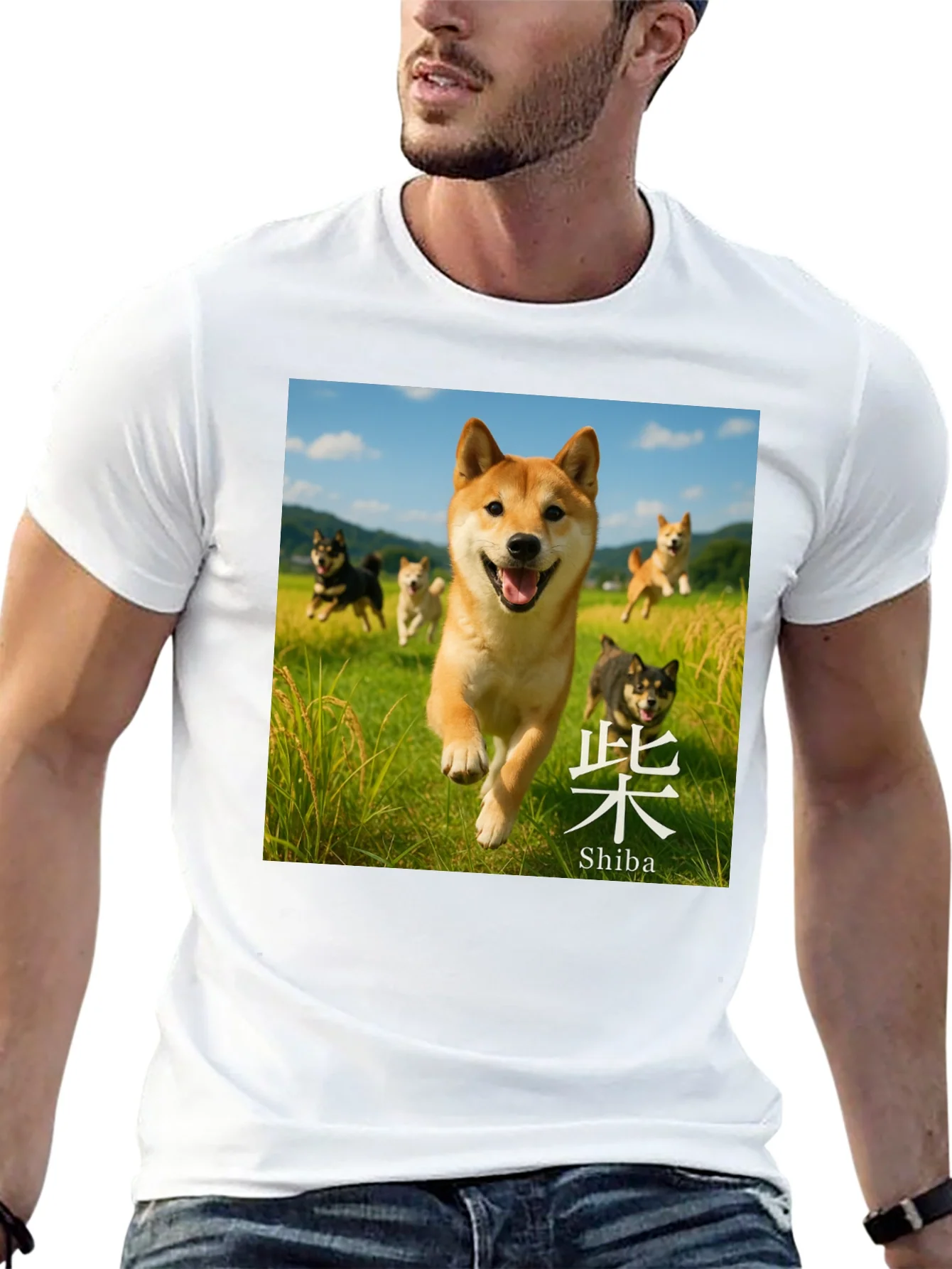 Shiba Inu Dog T-Shirt - Running Shiba Squad