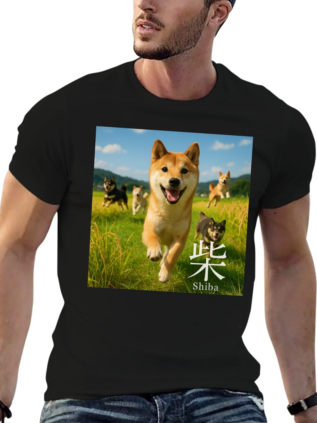 Shiba Inu Dog T-Shirt - Running Shiba Squad