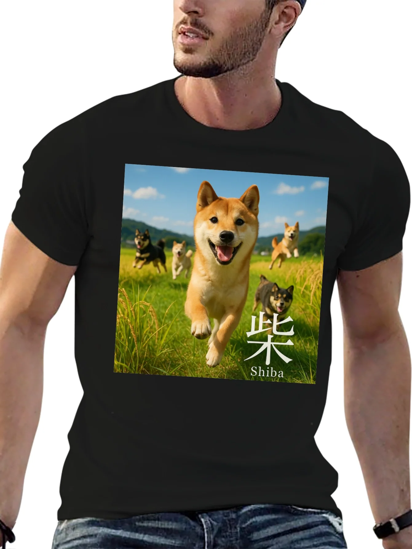 Shiba Inu Dog T-Shirt - Running Shiba Squad