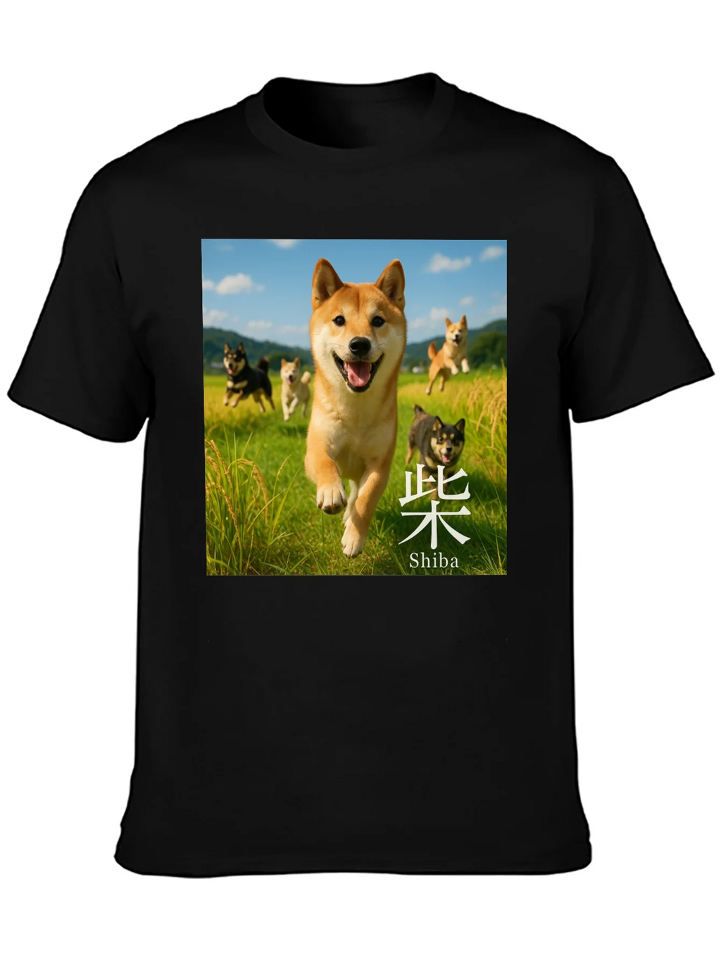 Shiba Inu Dog T-Shirt - Running Shiba Squad
