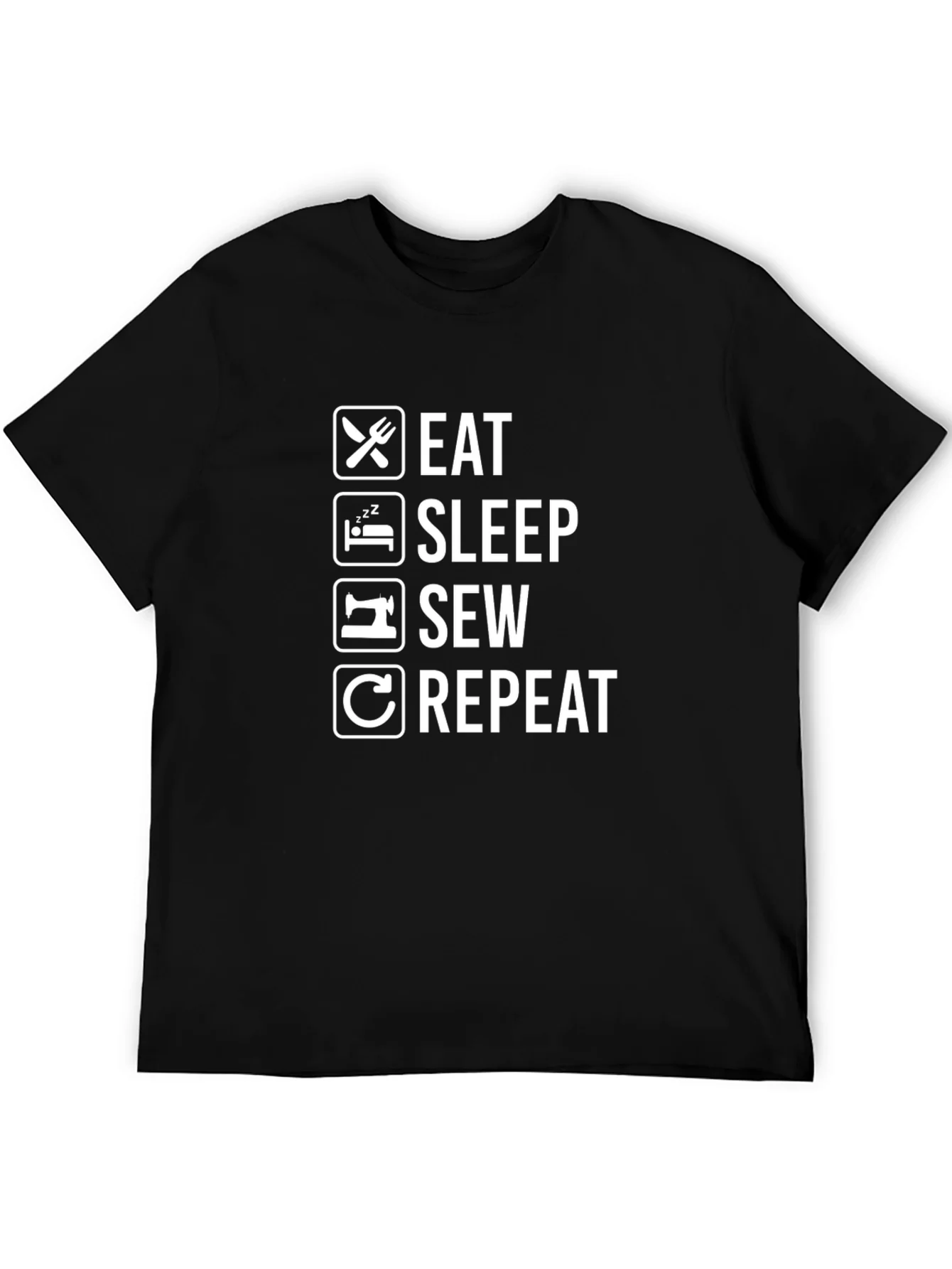 Eat Sleep Sew Repeat Graphic Tee
