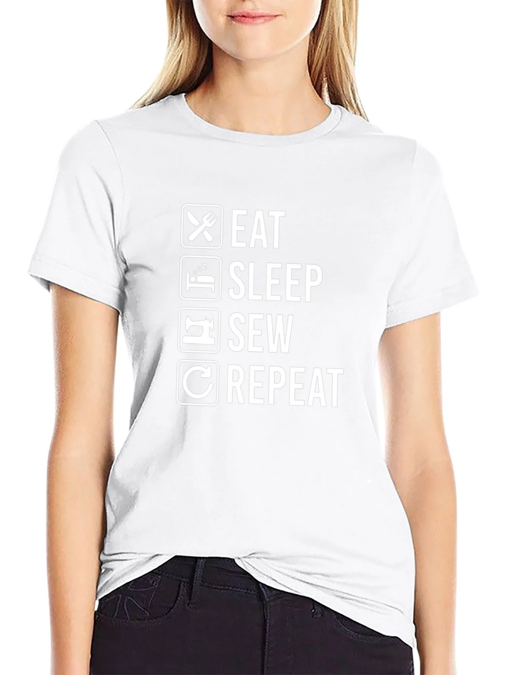 Eat Sleep Sew Repeat Graphic Tee