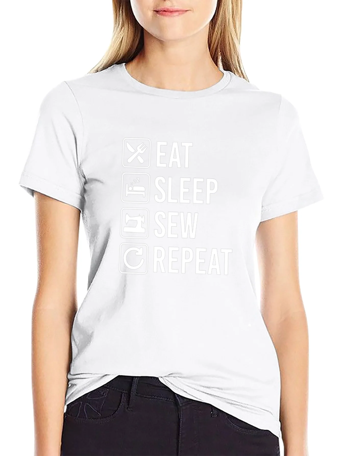 Eat Sleep Sew Repeat Graphic Tee