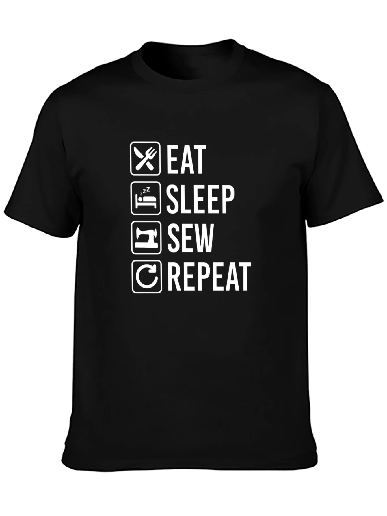 Eat Sleep Sew Repeat Graphic Tee