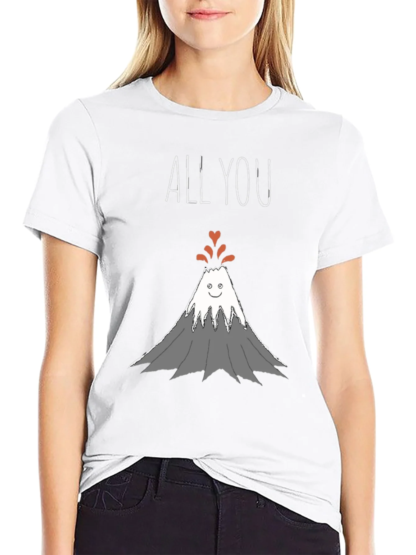 All You Need Is Love Volcano Graphic T-Shirt