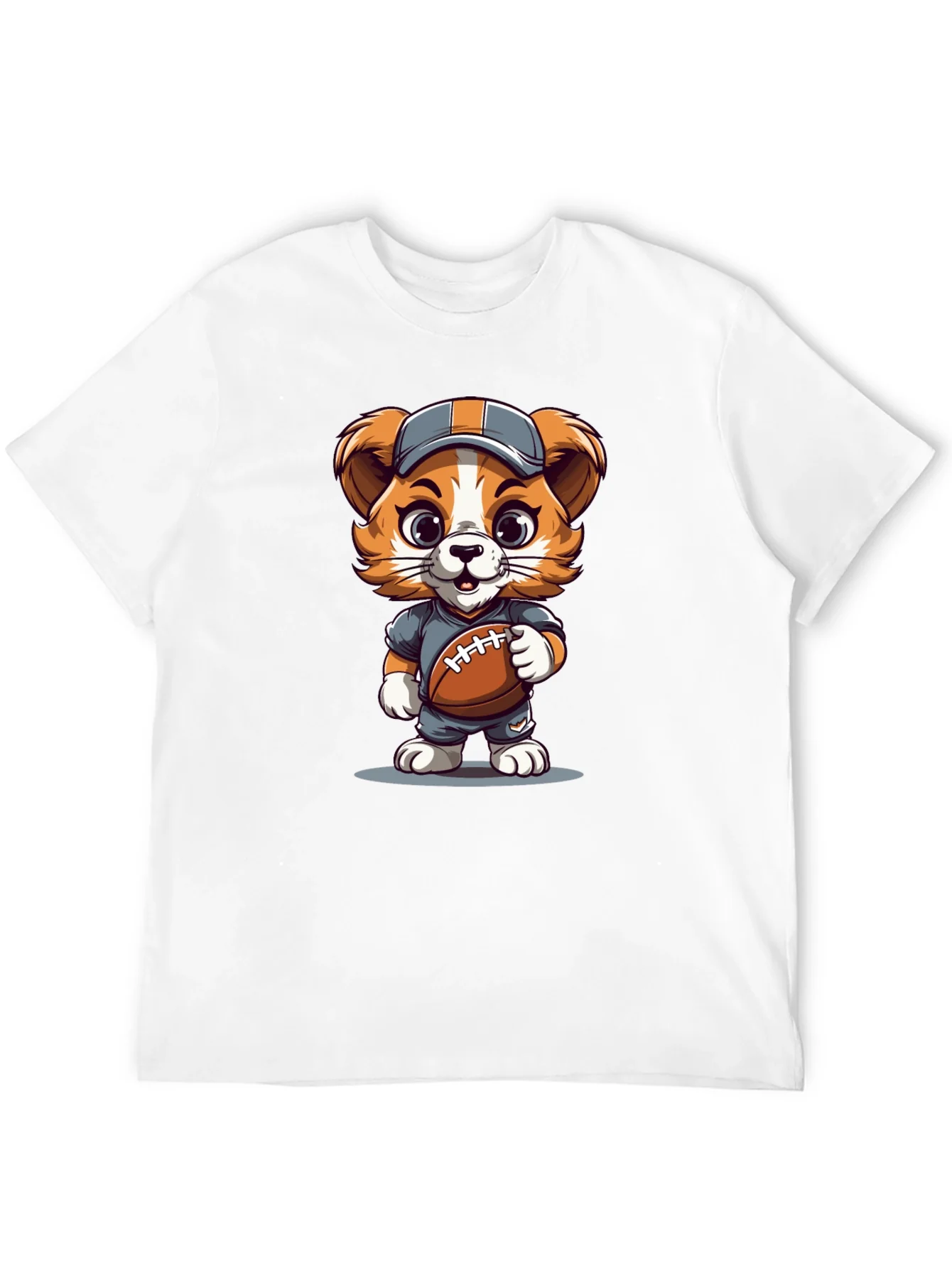 Cartoon Dog Football T-Shirt