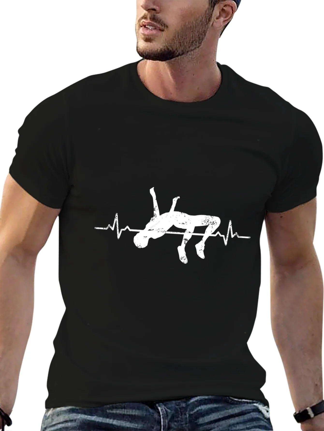 High Jump Heartbeat T-Shirt - Athletic Style