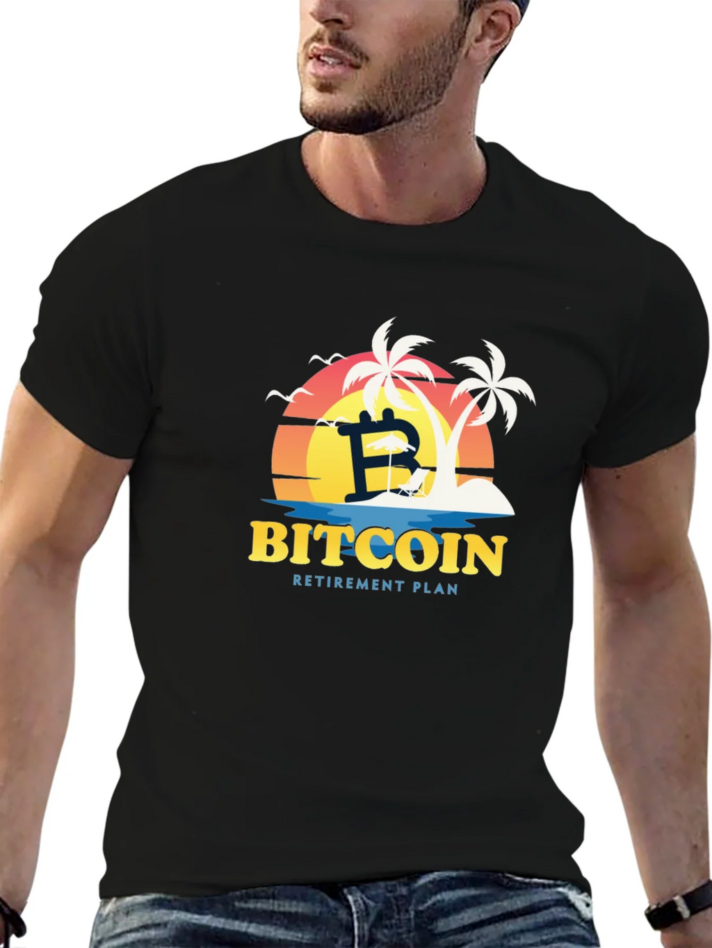 Bitcoin Retirement Plan Black T-Shirt
