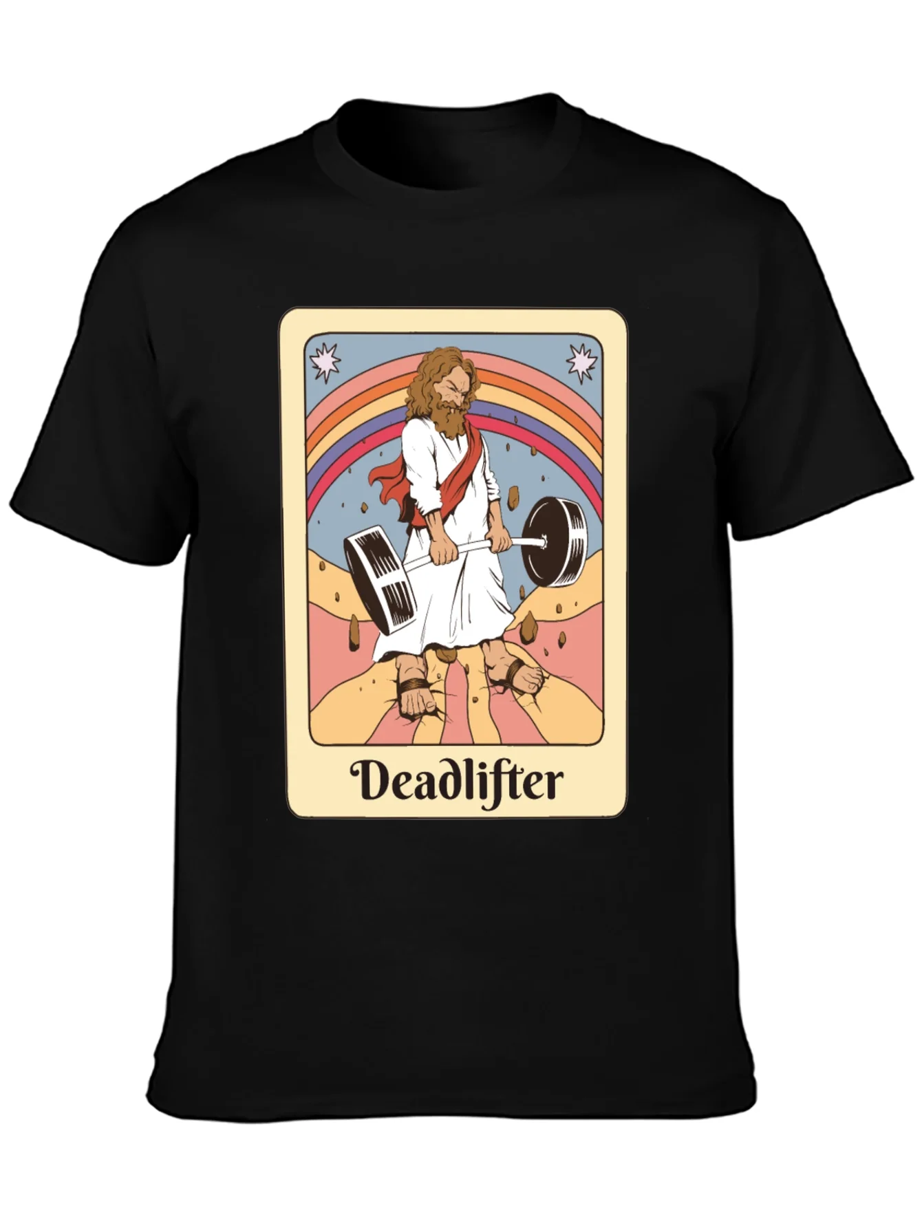 Deadlifter Graphic Tee - Jesus Weightlifting T-Shirt