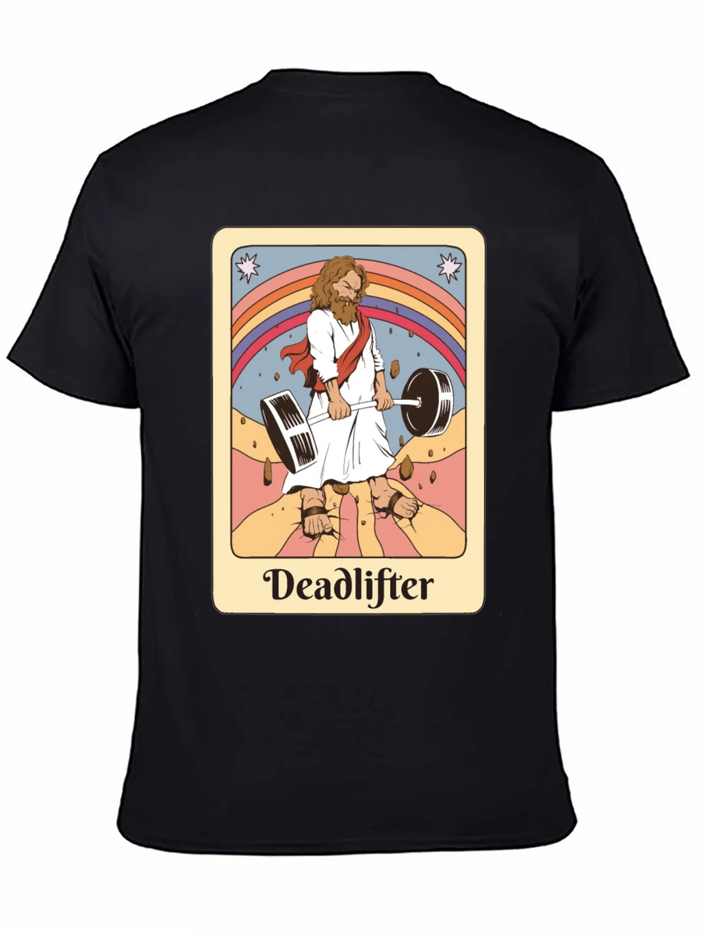 Deadlifter Graphic Tee - Jesus Weightlifting T-Shirt