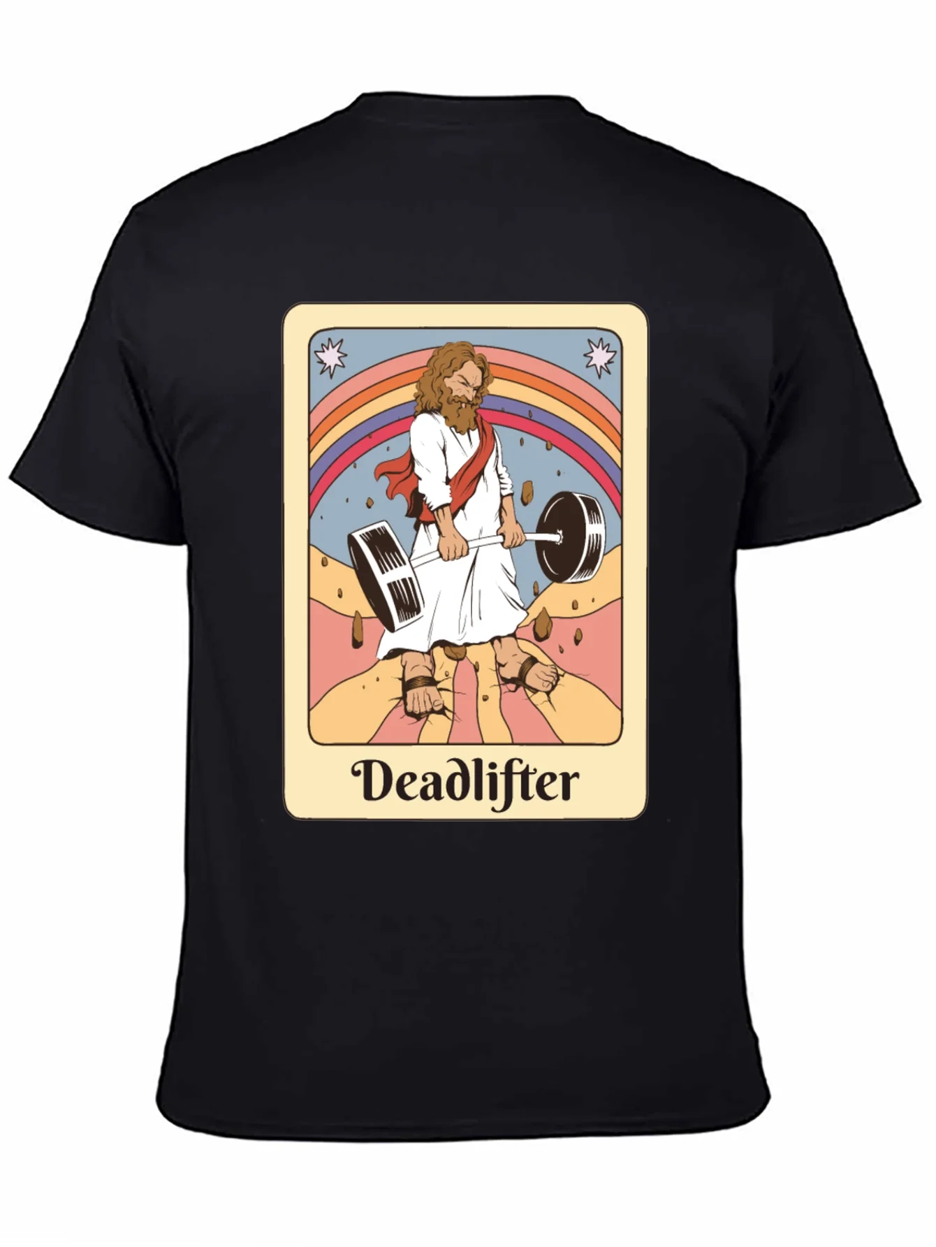 Deadlifter Graphic Tee - Jesus Weightlifting T-Shirt