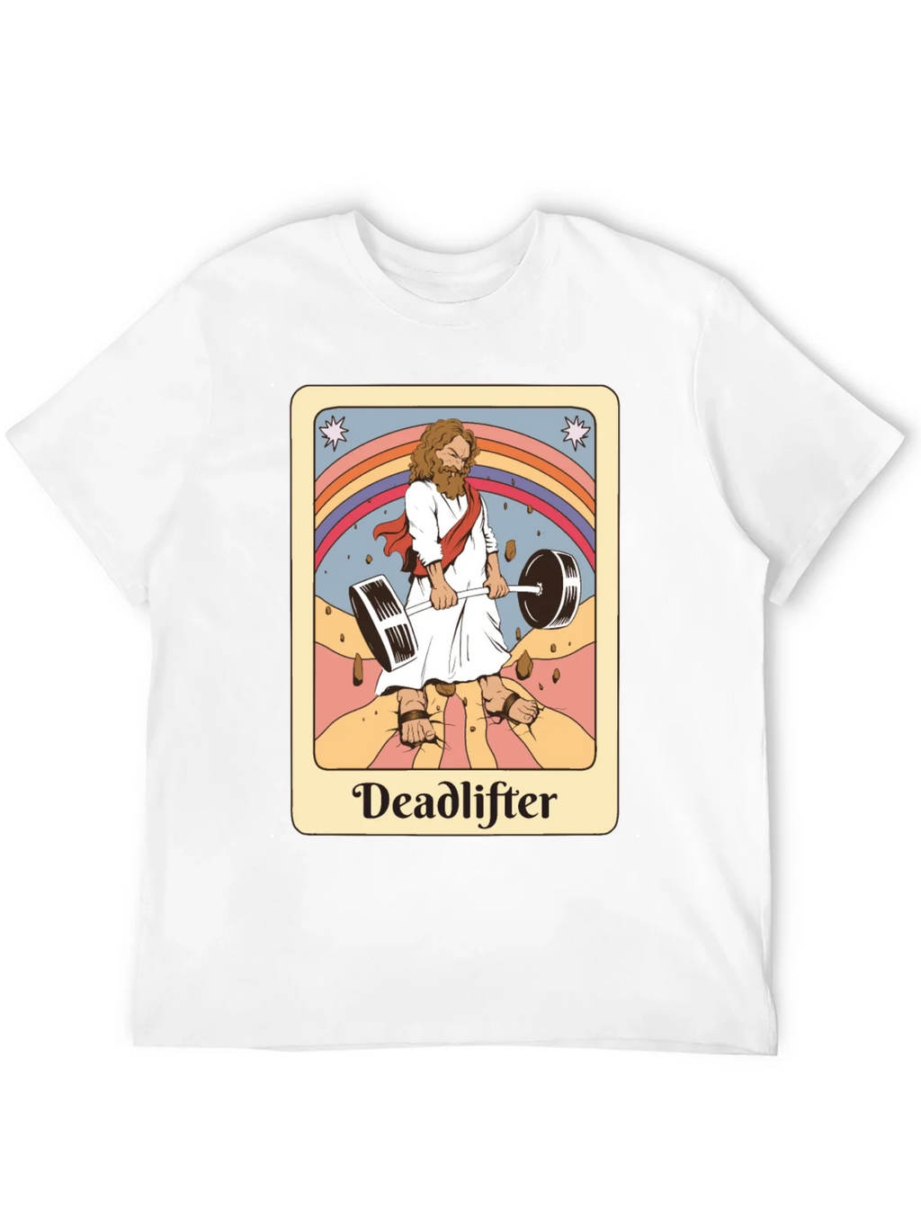 Deadlifter Graphic Tee - Jesus Weightlifting T-Shirt