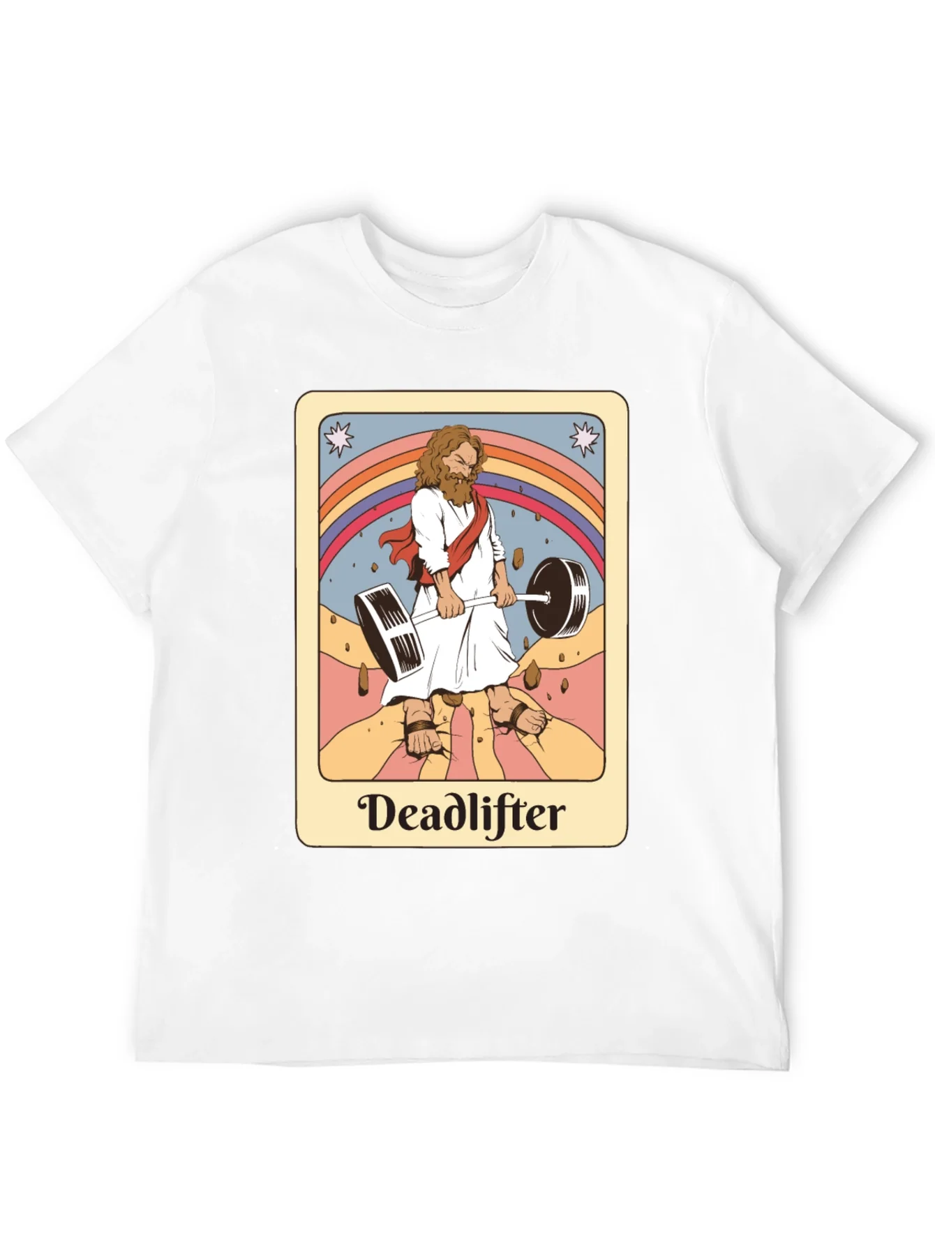 Deadlifter Graphic Tee - Jesus Weightlifting T-Shirt