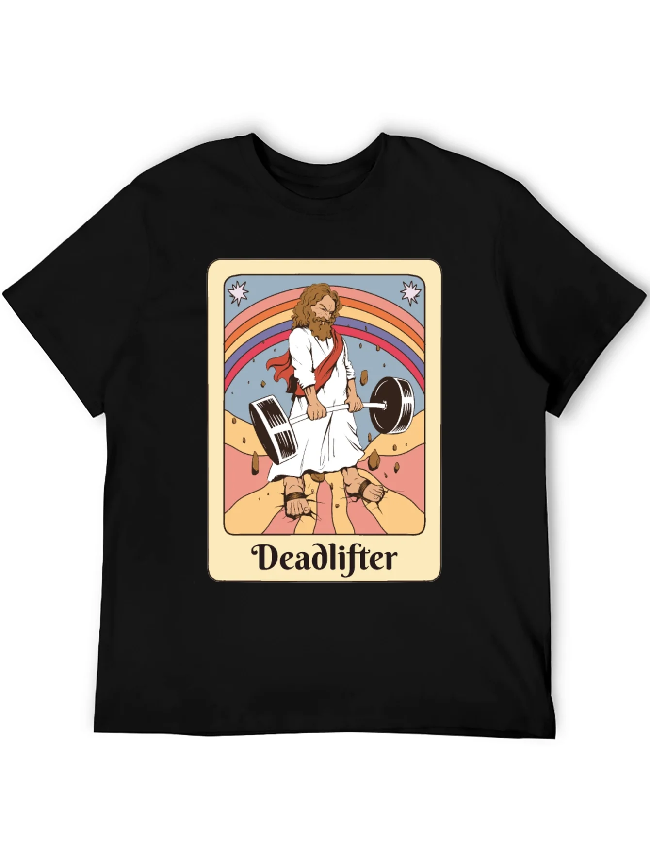 Deadlifter Graphic Tee - Jesus Weightlifting T-Shirt