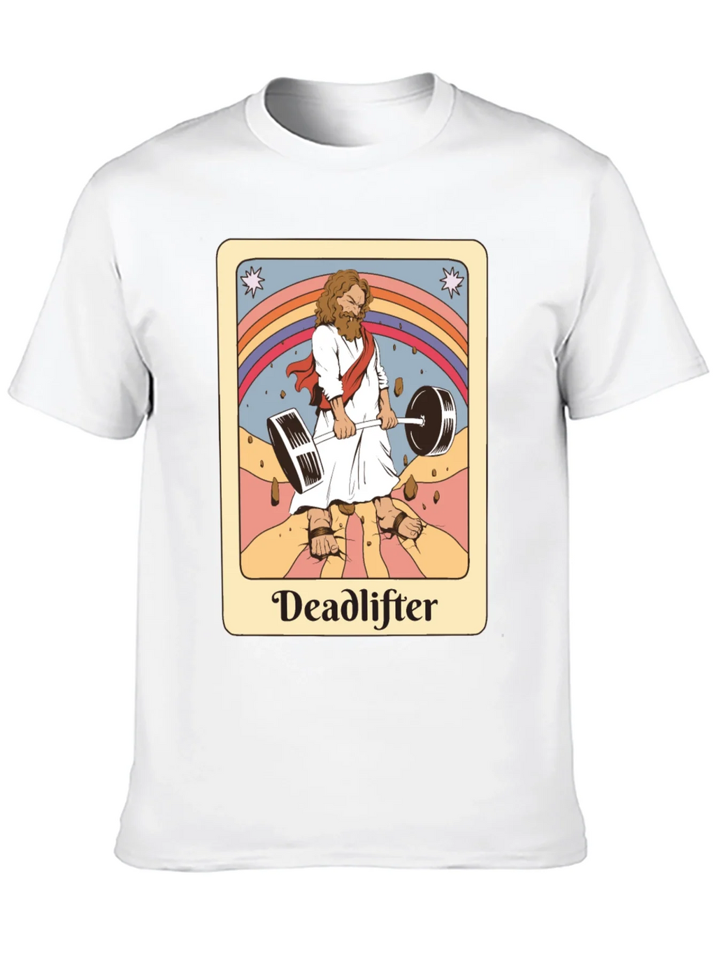 Deadlifter Graphic Tee - Jesus Weightlifting T-Shirt