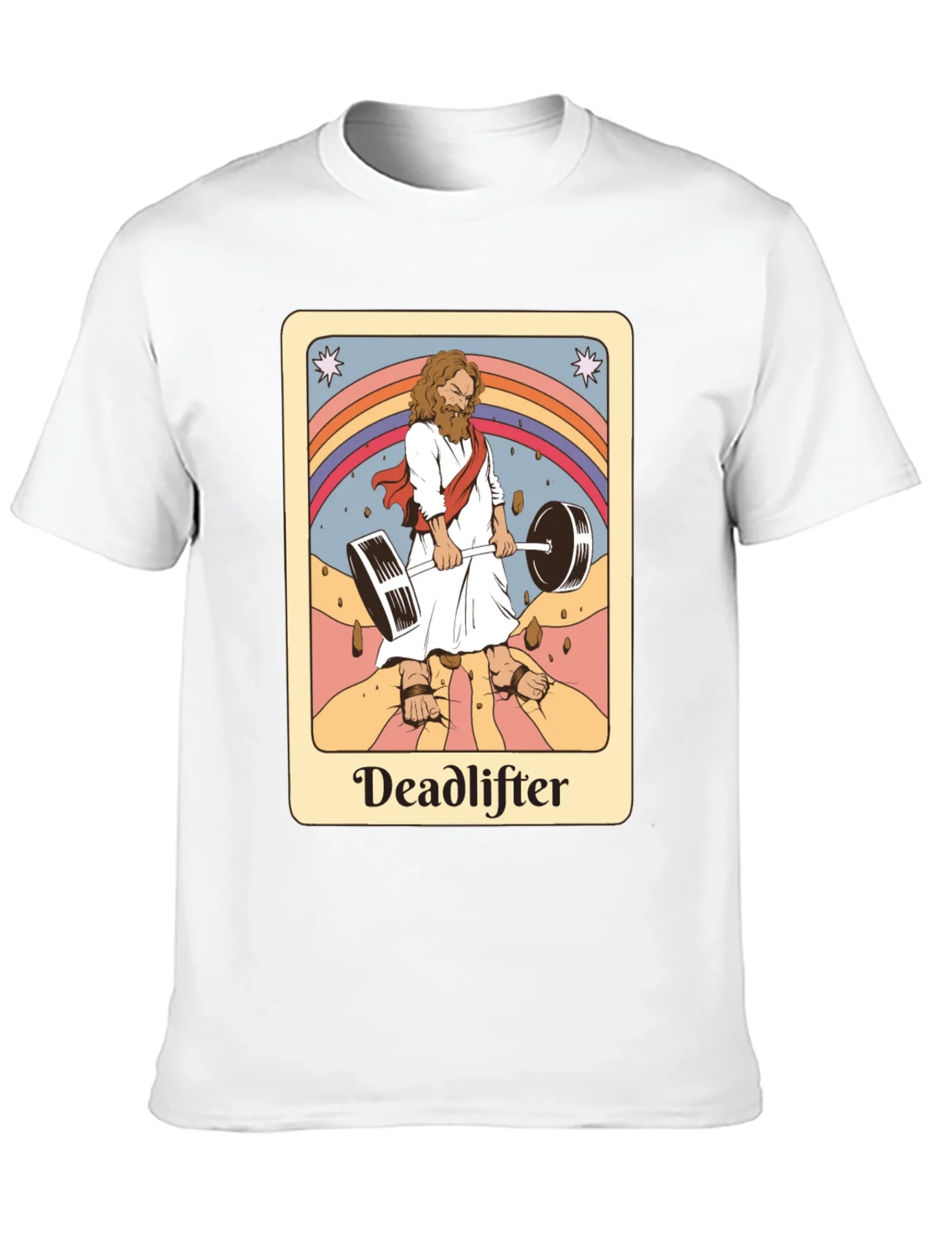 Deadlifter Graphic Tee - Jesus Weightlifting T-Shirt