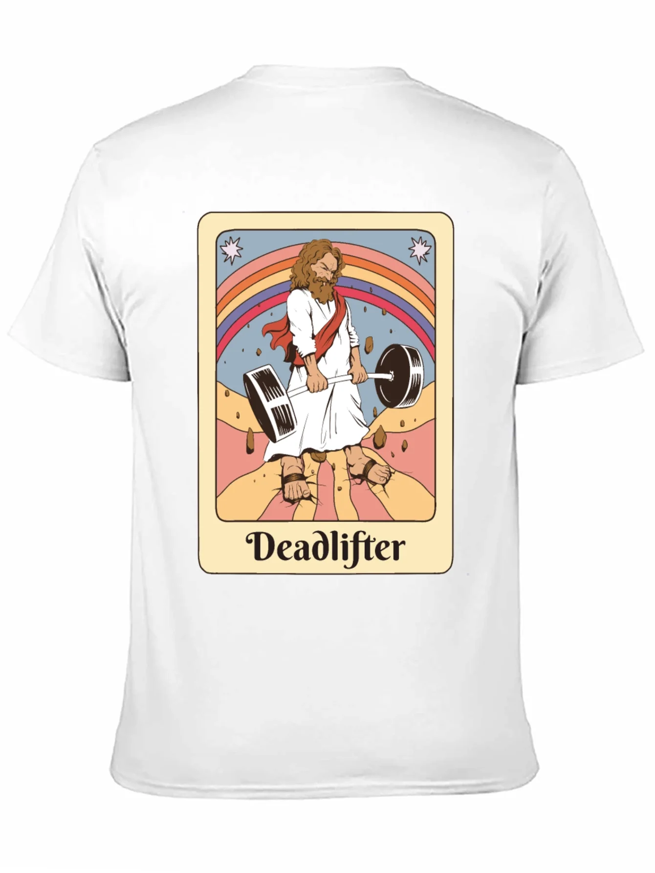 Deadlifter Graphic Tee - Jesus Weightlifting T-Shirt