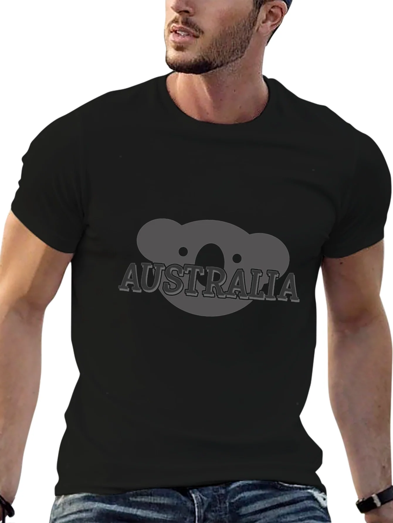 Australia Koala Graphic Tee - Black