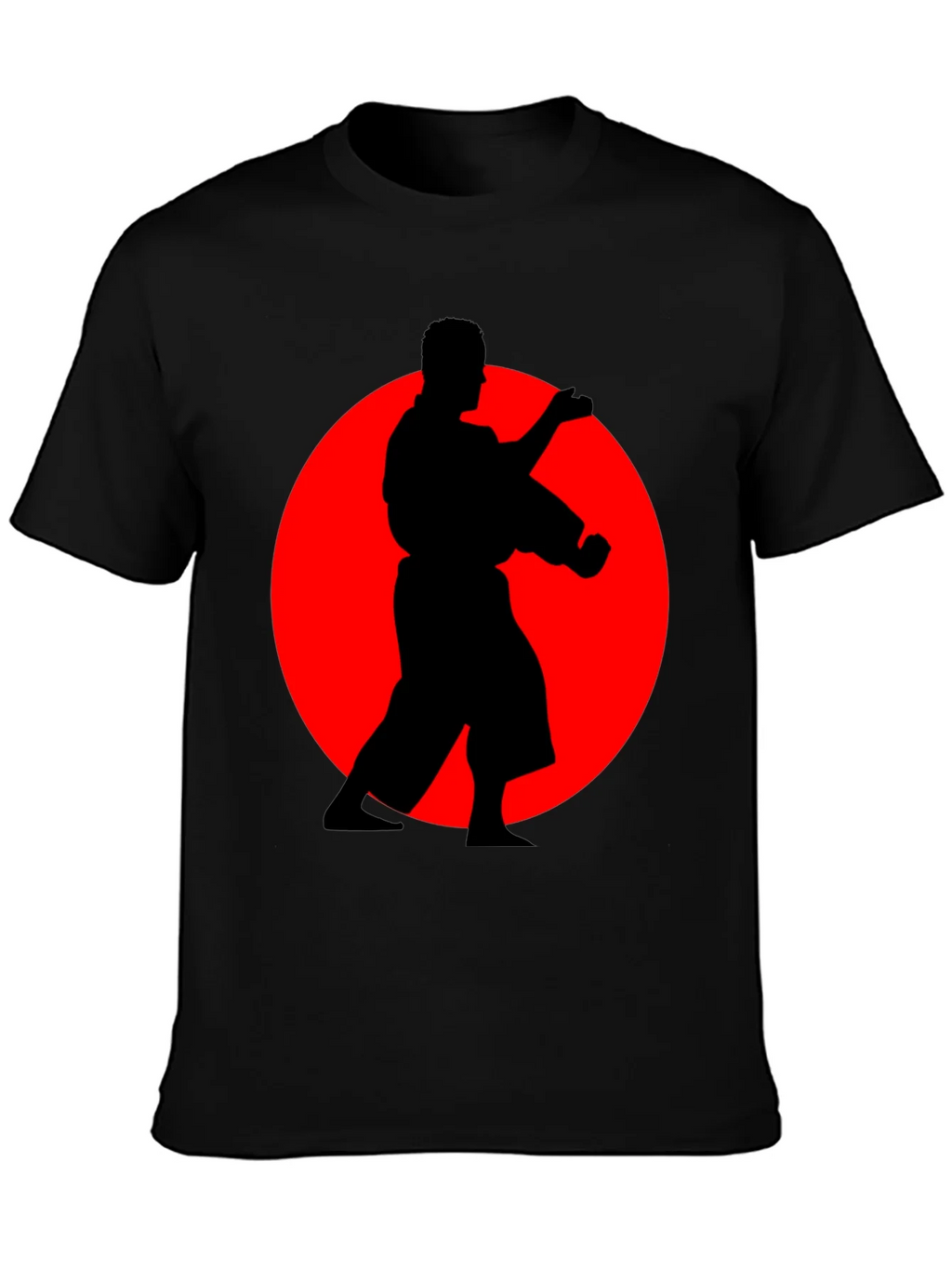 Karate Silhouette Black T-Shirt - Martial Arts Tee