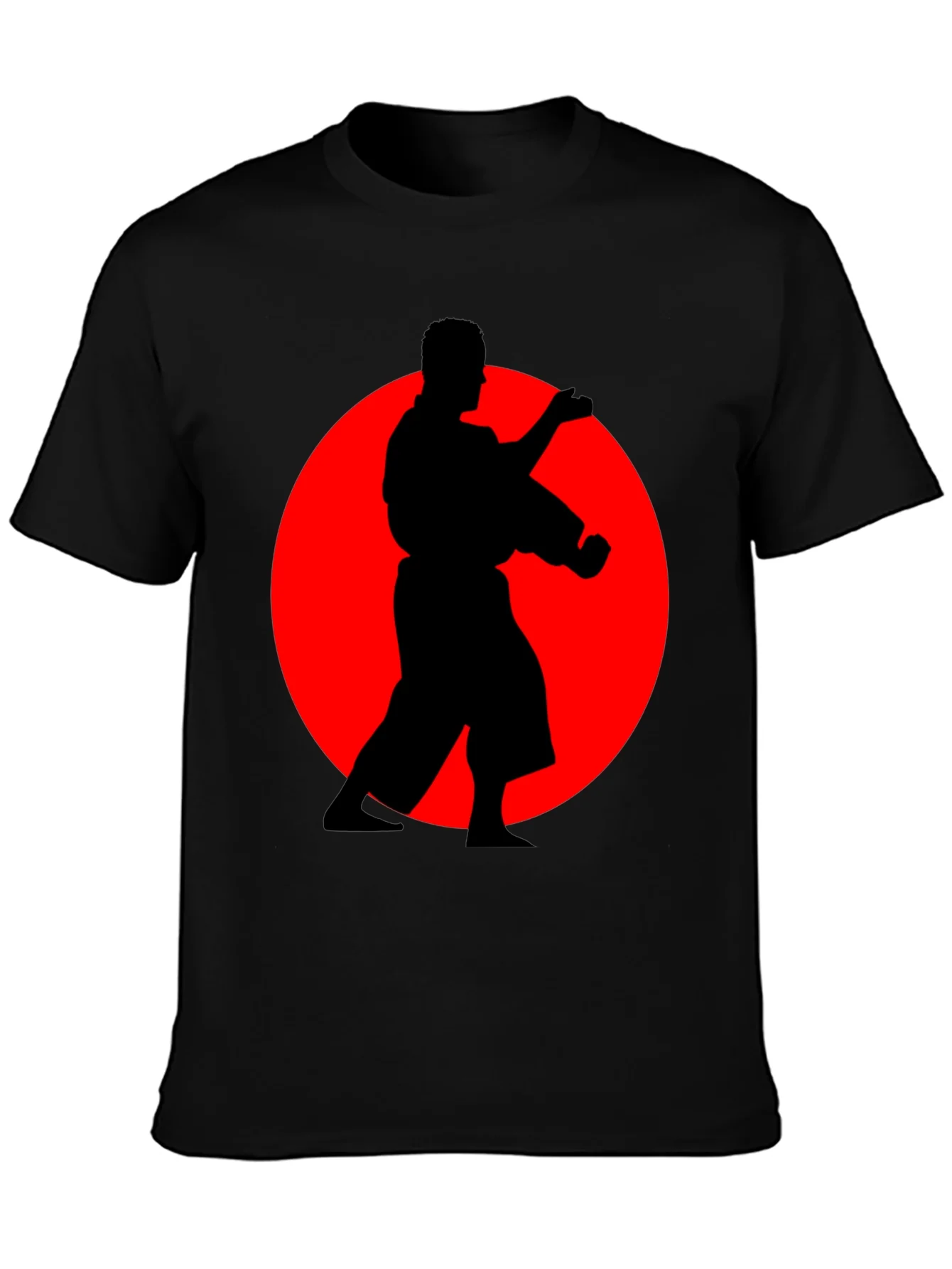 Karate Silhouette Black T-Shirt - Martial Arts Tee