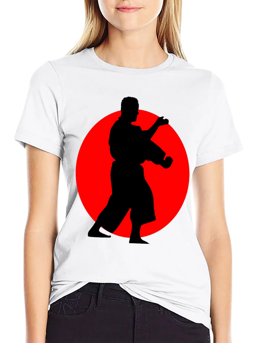 Karate Silhouette Black T-Shirt - Martial Arts Tee