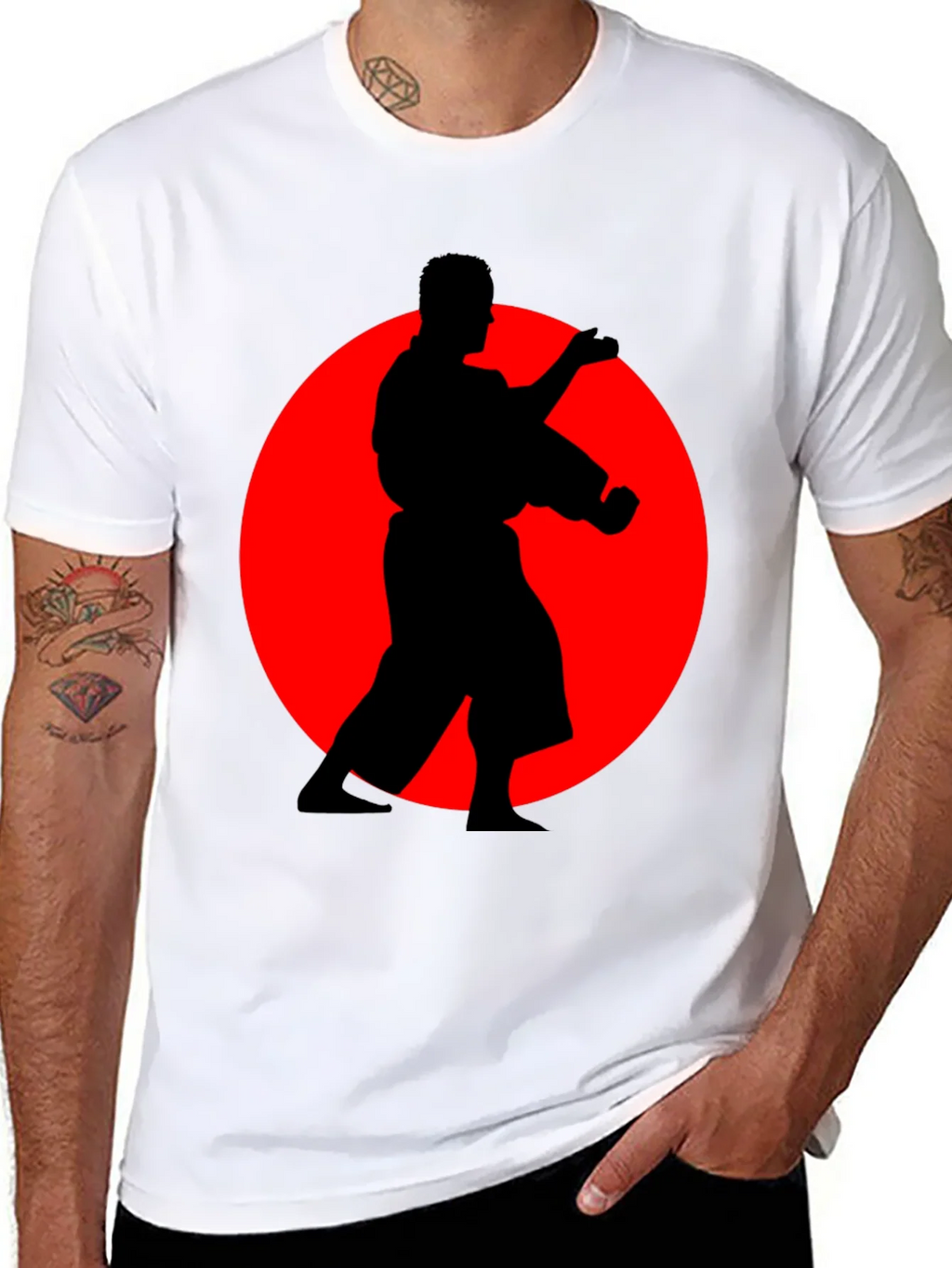 Karate Silhouette Black T-Shirt - Martial Arts Tee