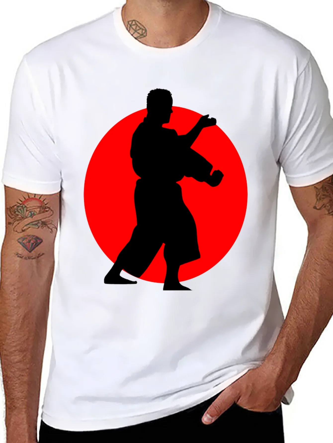 Karate Silhouette Black T-Shirt - Martial Arts Tee