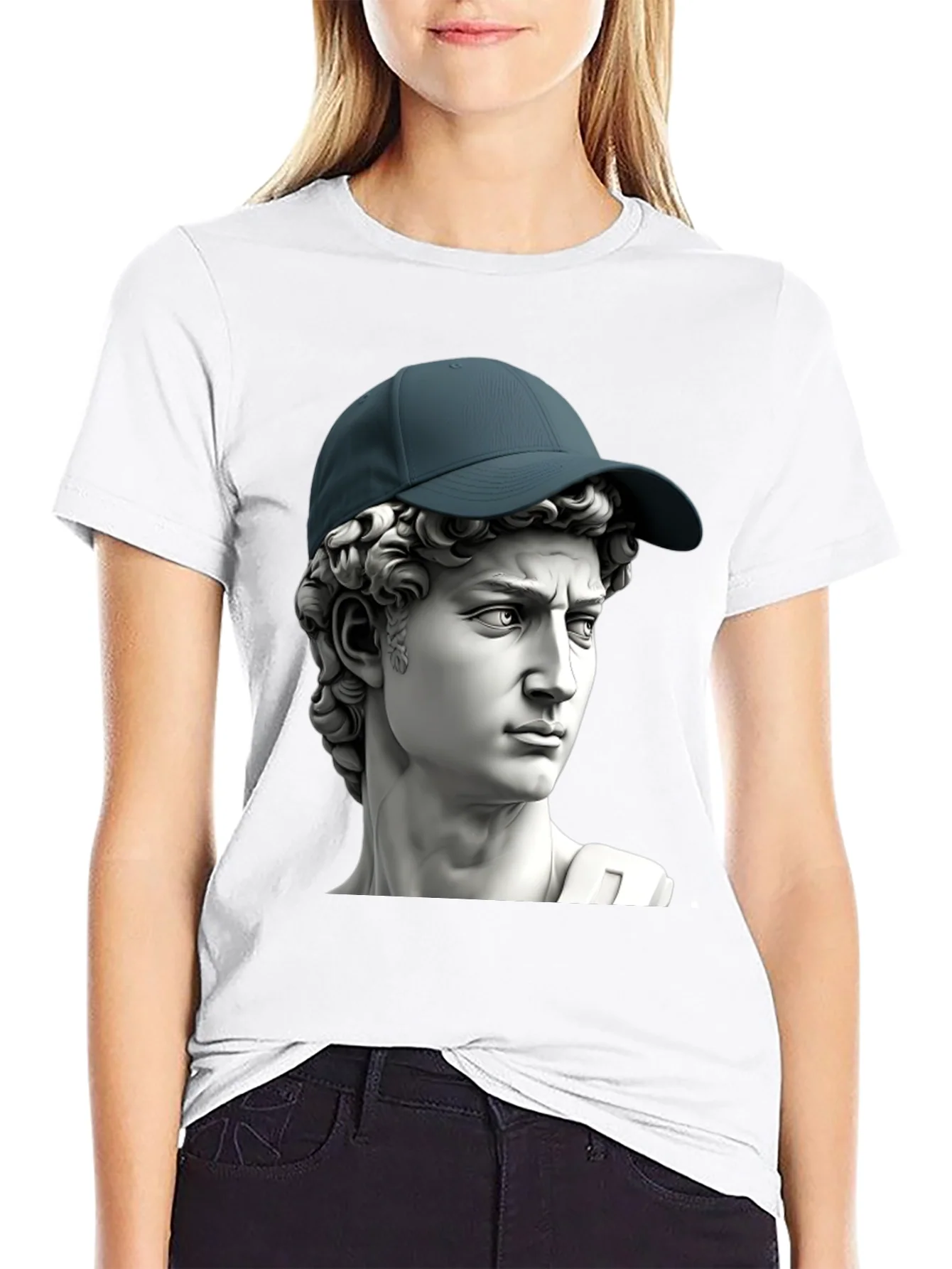 David Statue Graphic Tee - Classic Art Meets Modern Style