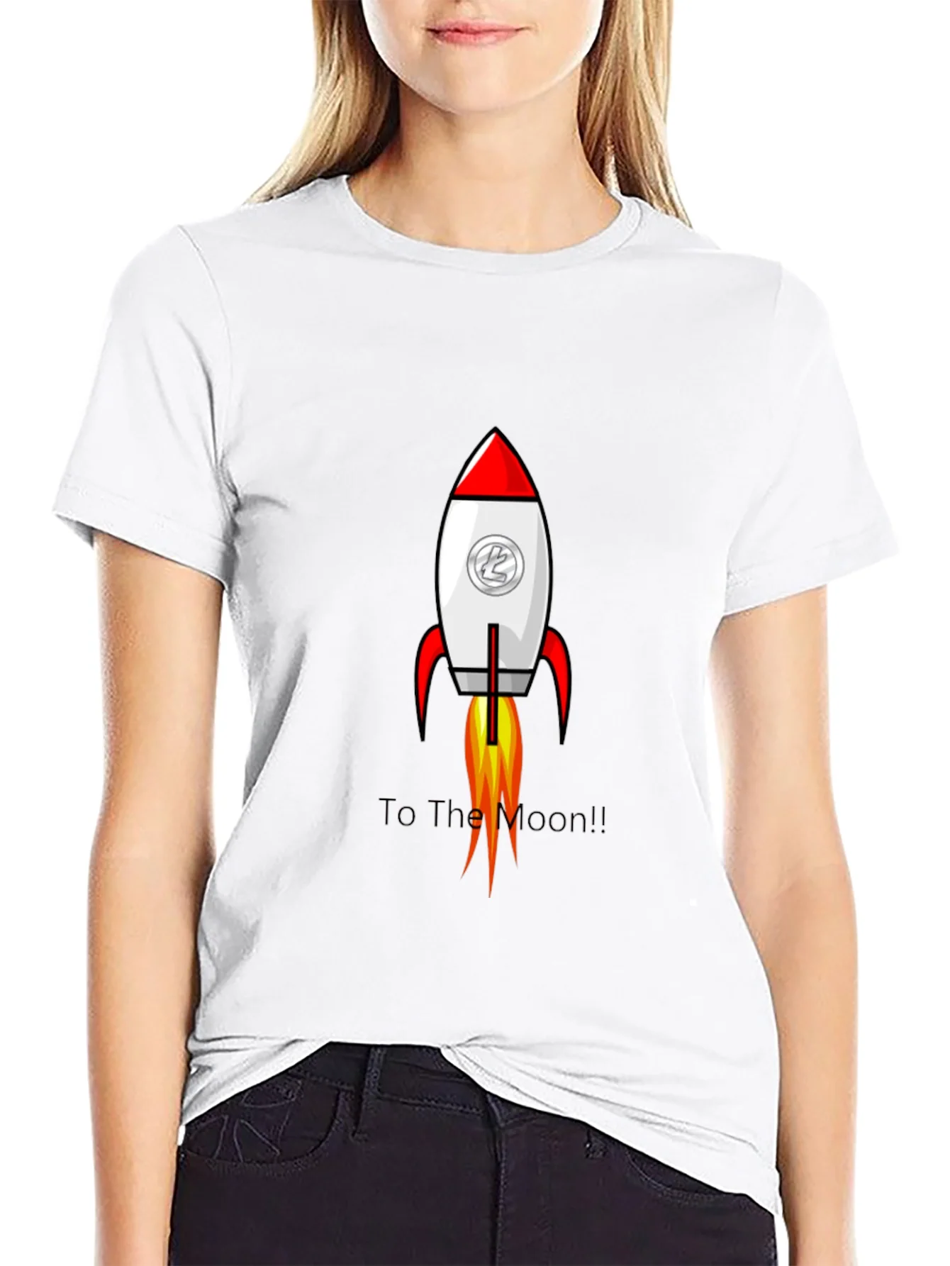 To The Moon Rocket Graphic Tee