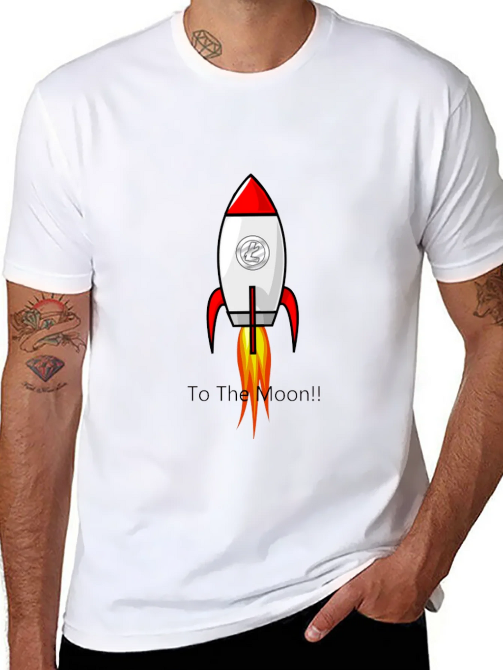 To The Moon Rocket Graphic Tee
