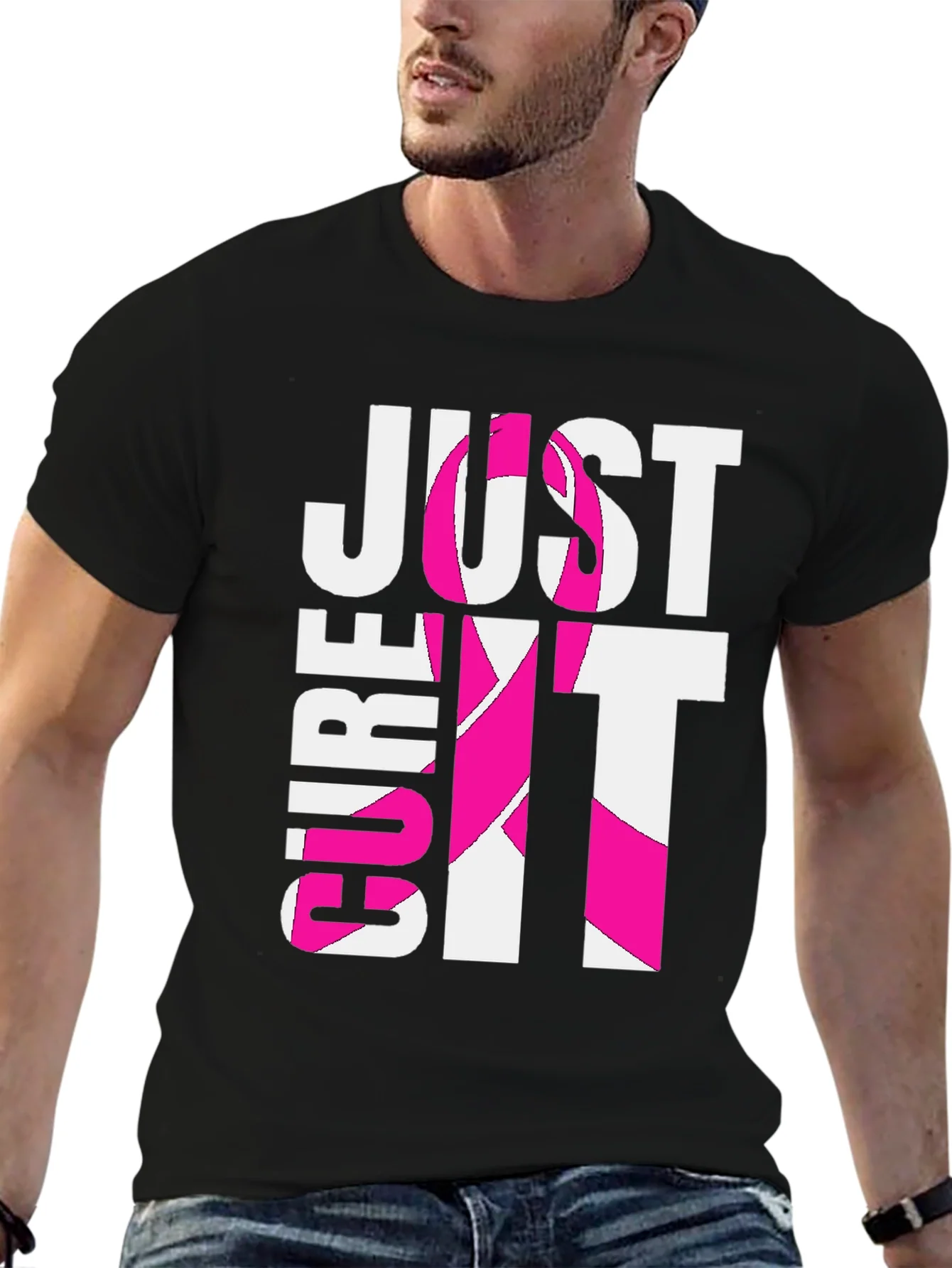 Just Cure It T-Shirt - Breast Cancer Awareness Tee