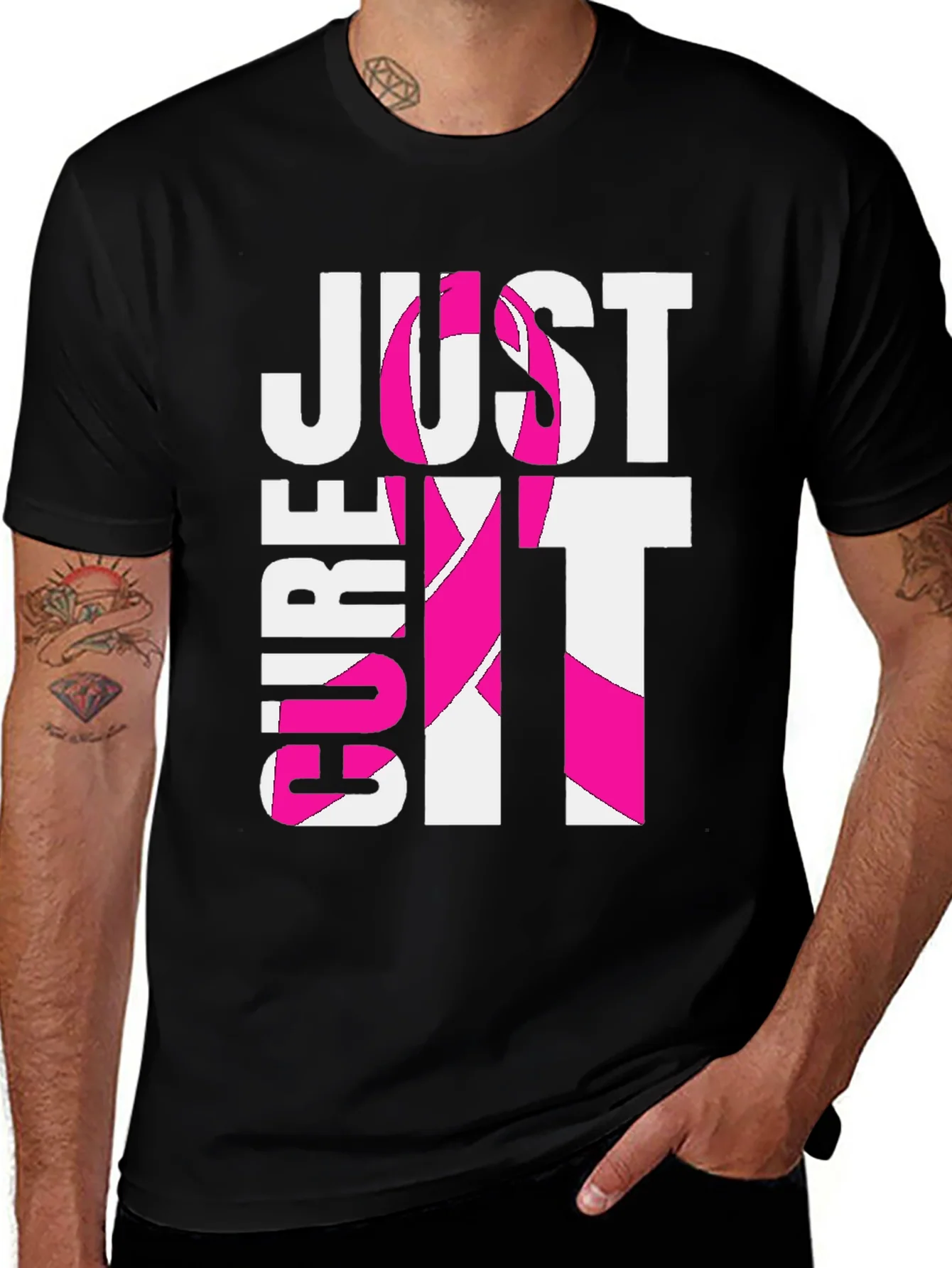 Just Cure It T-Shirt - Breast Cancer Awareness Tee