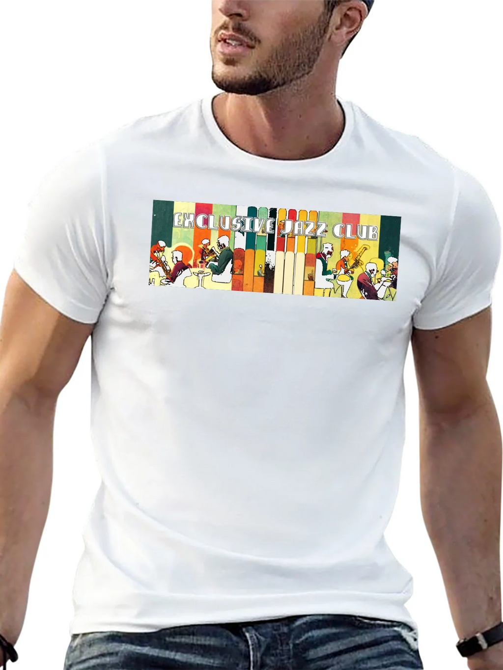 Exclusive Jazz Club Black Graphic T-Shirt