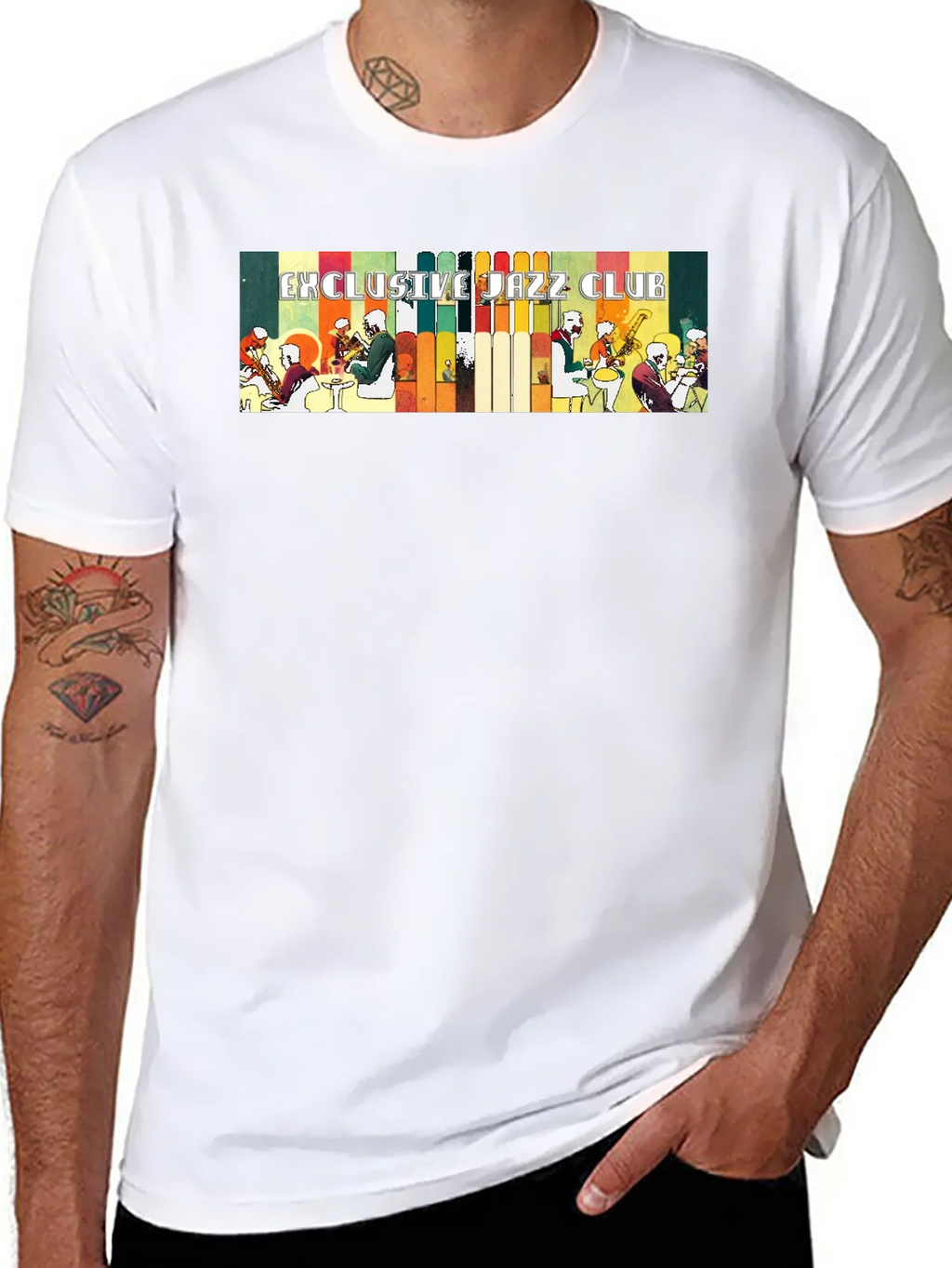 Exclusive Jazz Club Black Graphic T-Shirt