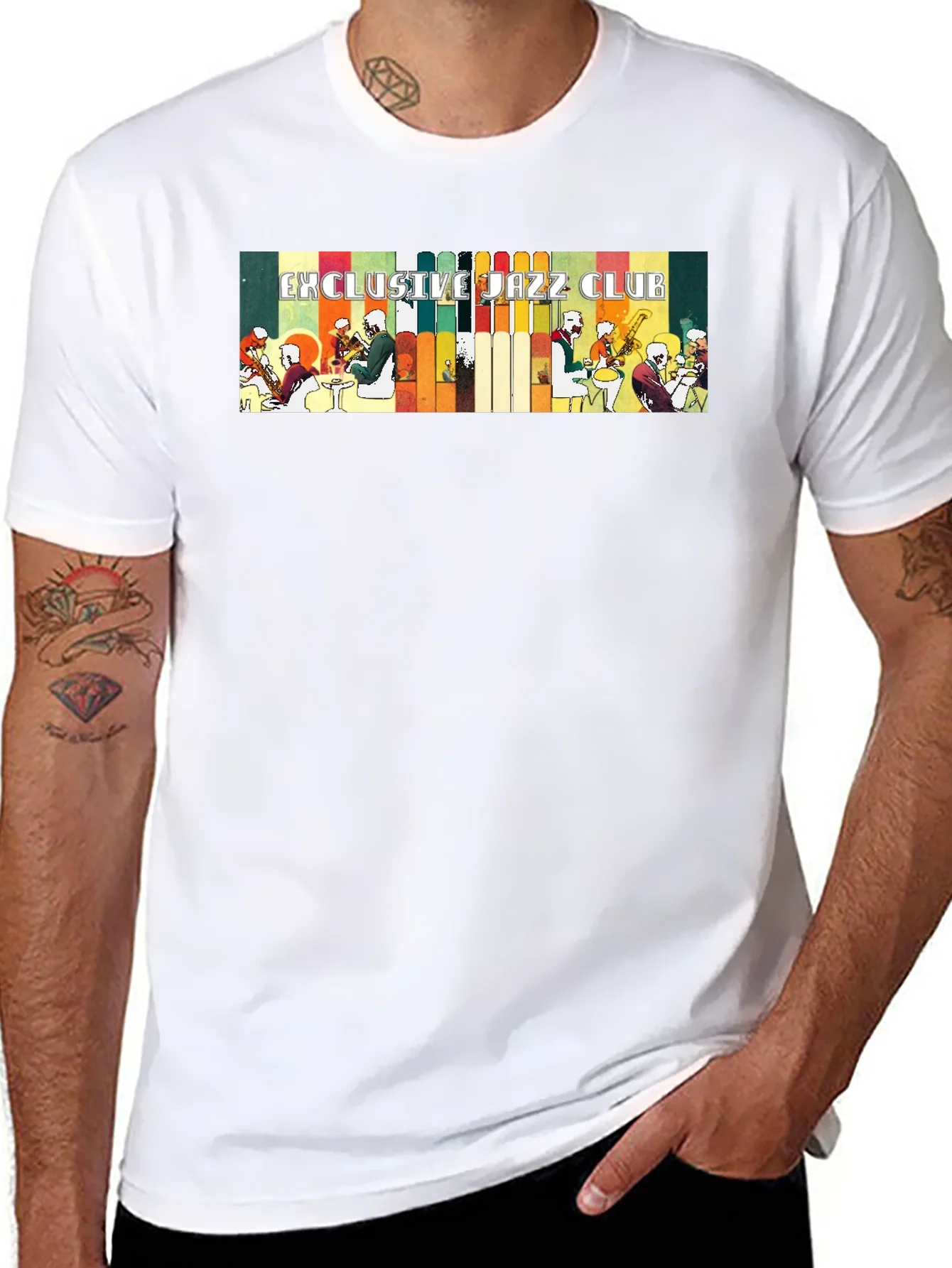 Exclusive Jazz Club Black Graphic T-Shirt