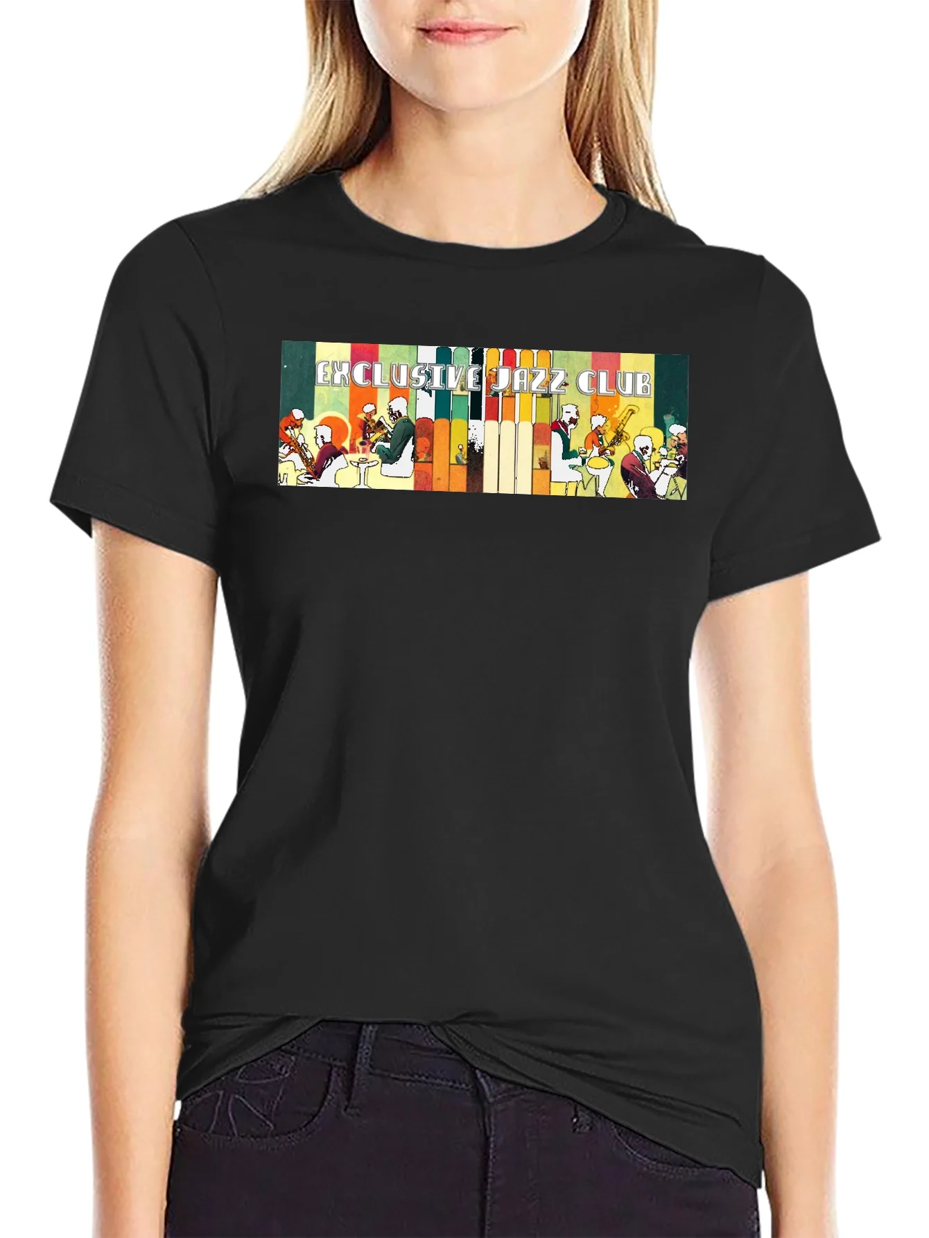 Exclusive Jazz Club Black Graphic T-Shirt