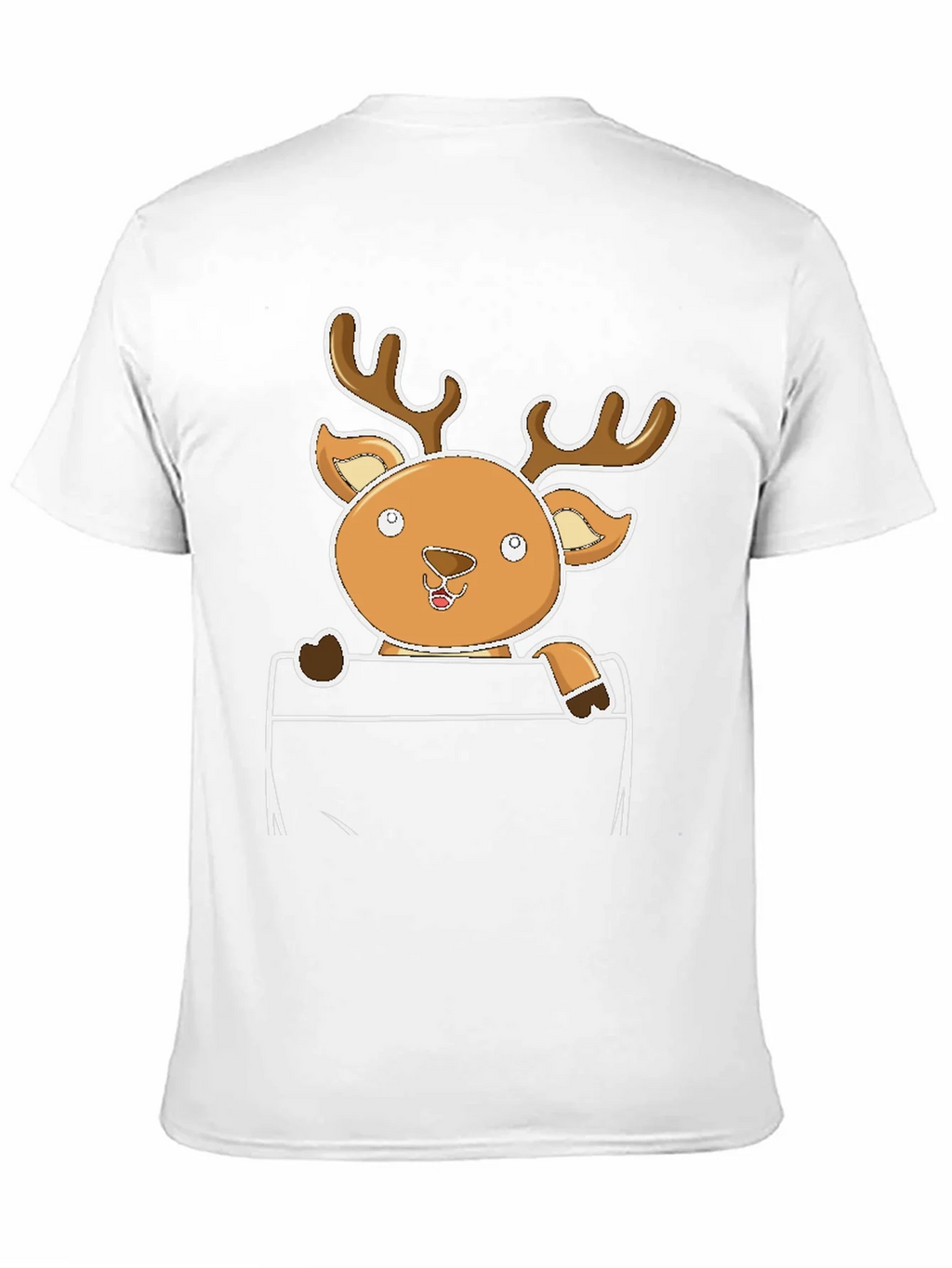 Cute Reindeer Pocket T-Shirt