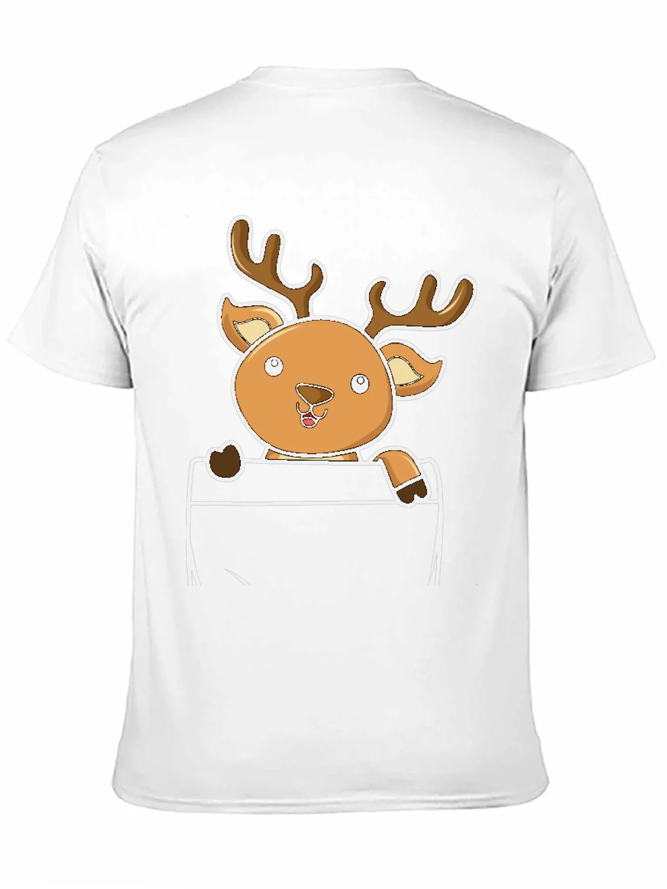 Cute Reindeer Pocket T-Shirt