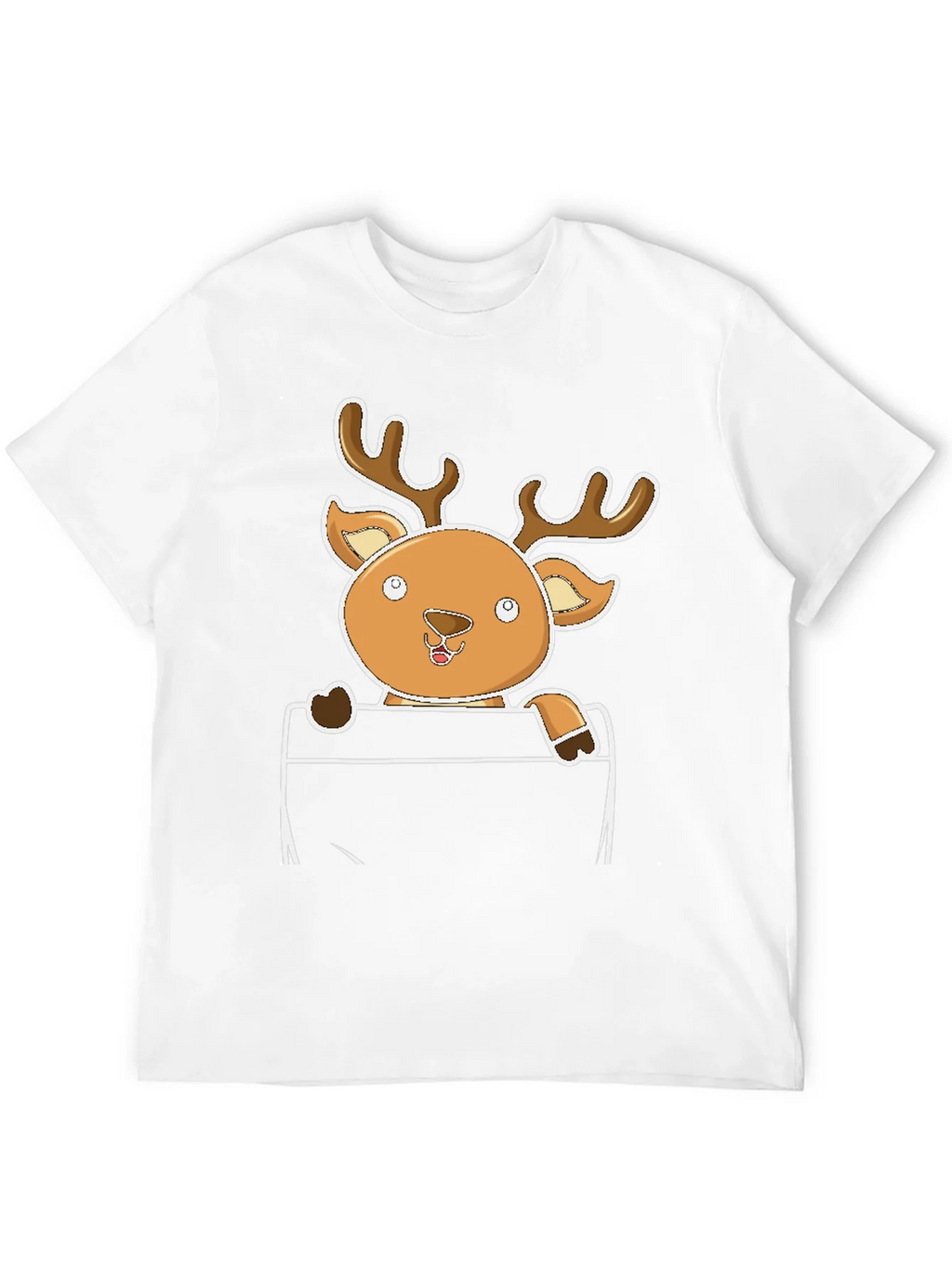 Cute Reindeer Pocket T-Shirt