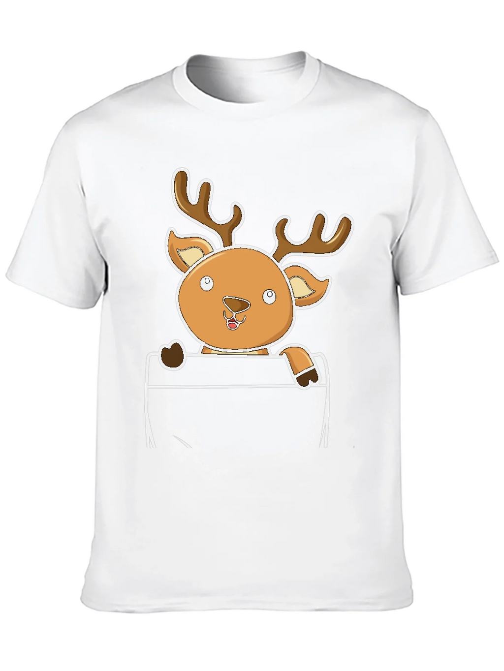 Cute Reindeer Pocket T-Shirt